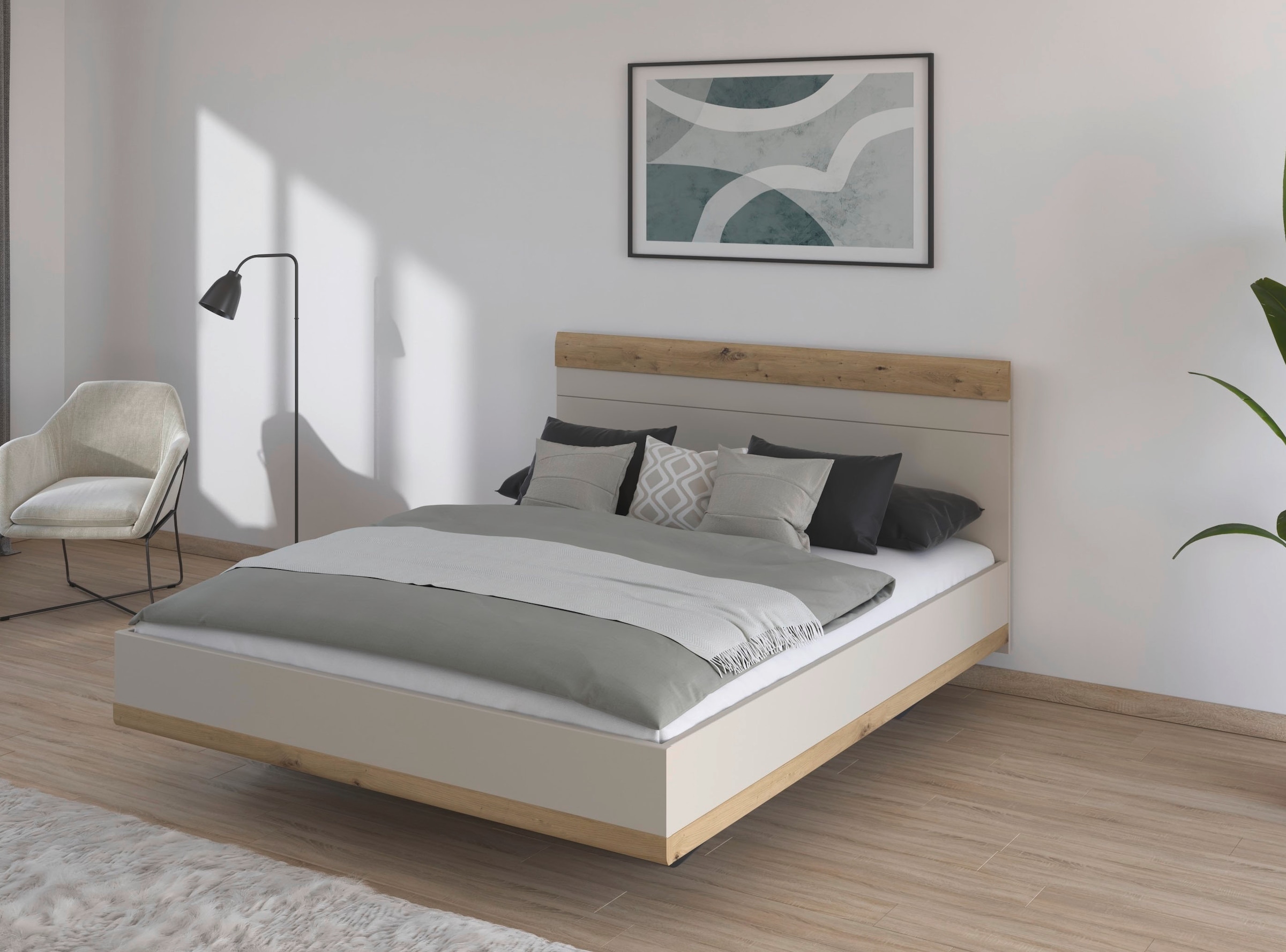 rauch Futonbett »Bett Doppelbett Holzbett SAJO«, mit Farb-Absetzungen in ko günstig online kaufen