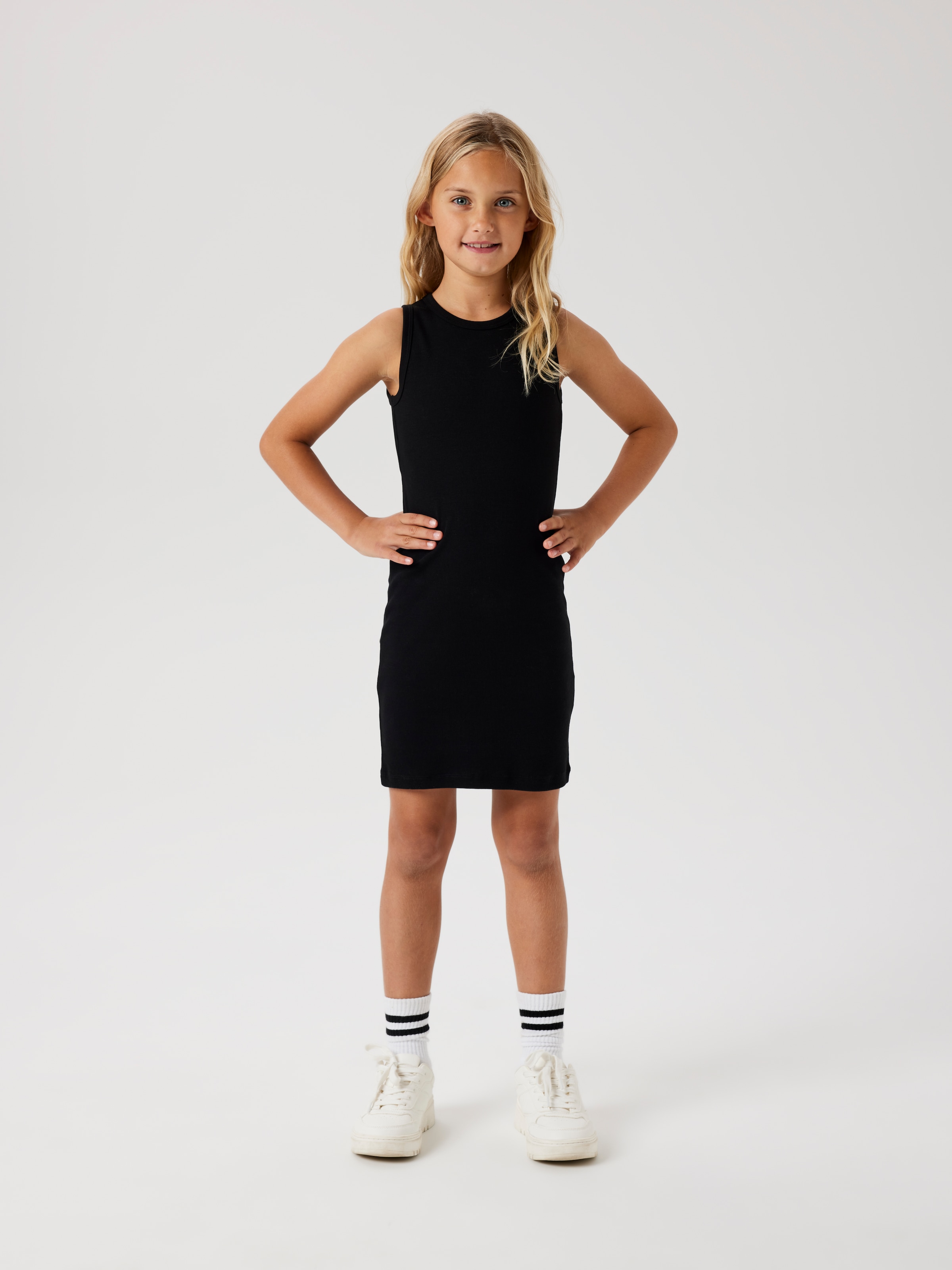 Name It Jerseykleid »NKFNAKAL SL SLIM DRESS NOOS« Baumwollmischung, Jersey Rippware