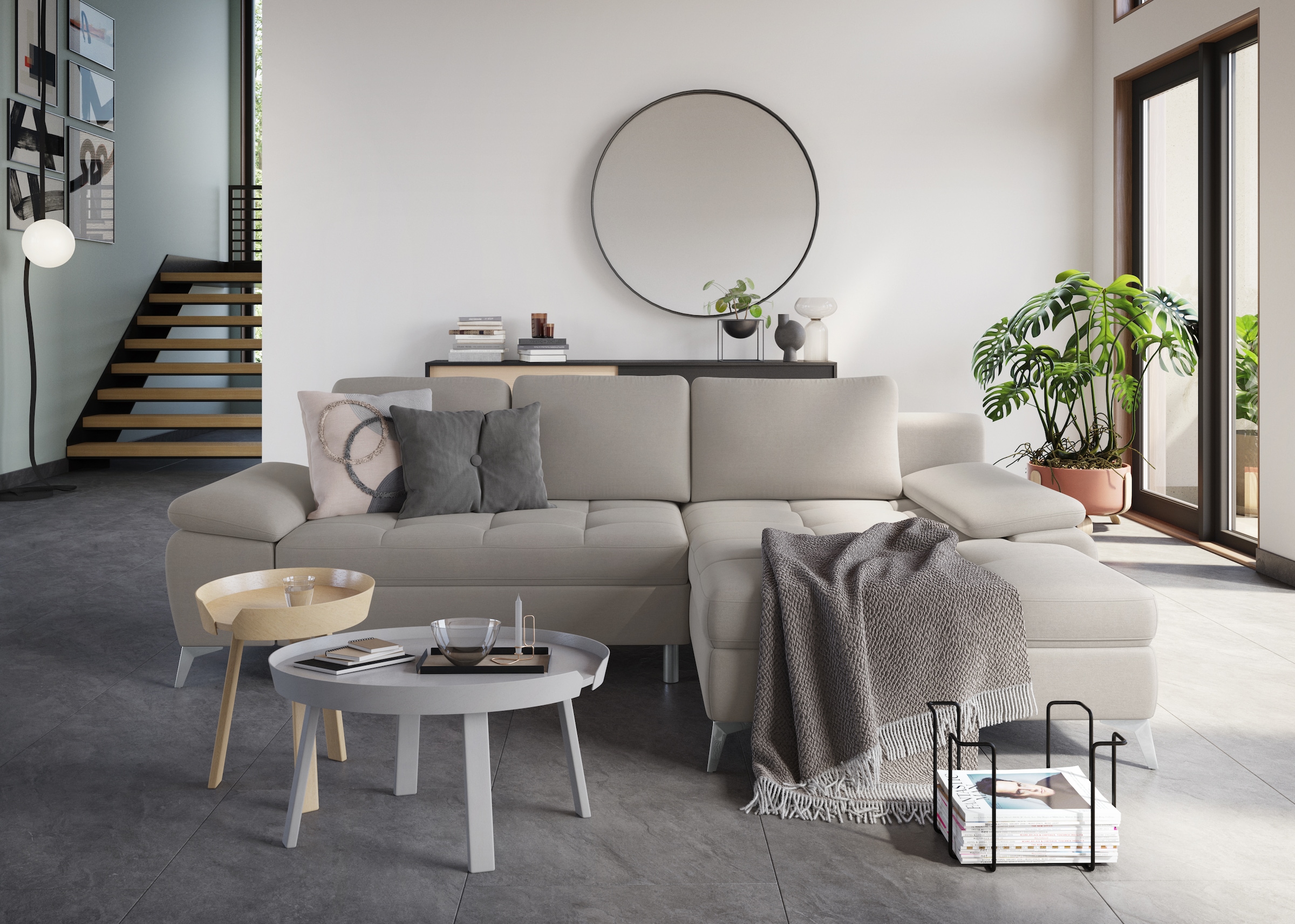sit&more Ecksofa »Latigo L-Form«, mit Recamiere, wahlweise mit Bettfunktion und Bettkasten