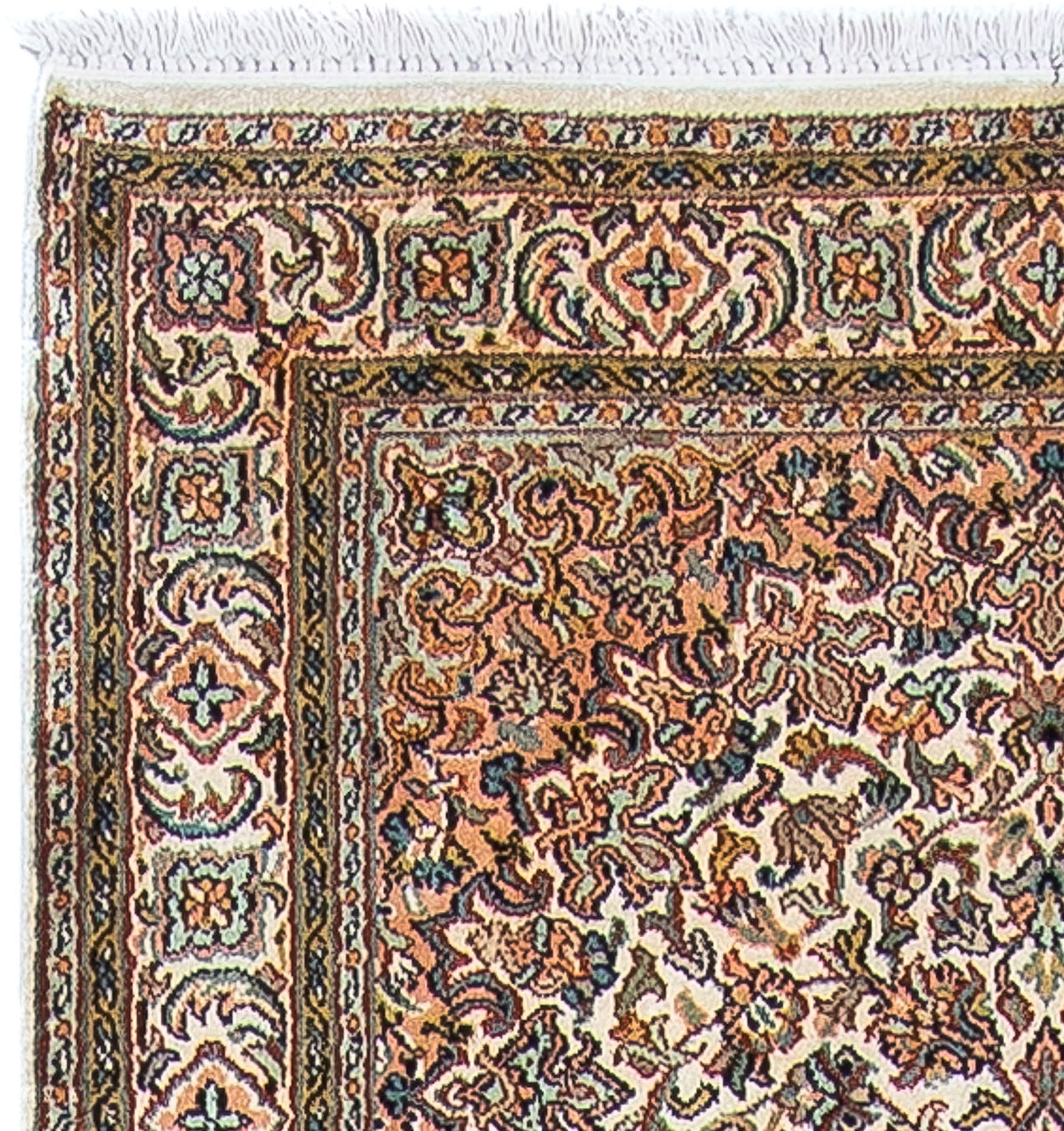 morgenland Seidenteppich »Seiden - Kaschmir Seide - 316 x 81 cm - beige«, rechteckig, Wohnzimmer, Handgeknüpft, Einzelstück mit Zertifikat