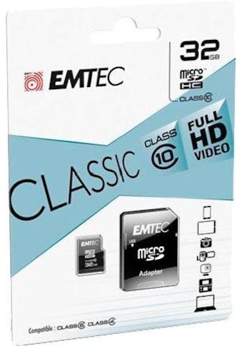 EMTEC Speicherkarte »microSDClass10 Classic«, (Class 10 30 MB/s Lesegeschwindigkeit) kaufen
