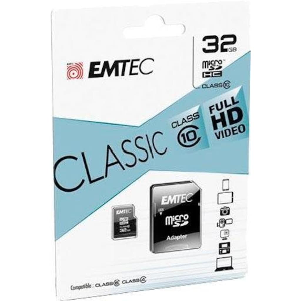 EMTEC Speicherkarte »microSDClass10 Classic«, (Class 10 30 MB/s Lesegeschwindigkeit)
