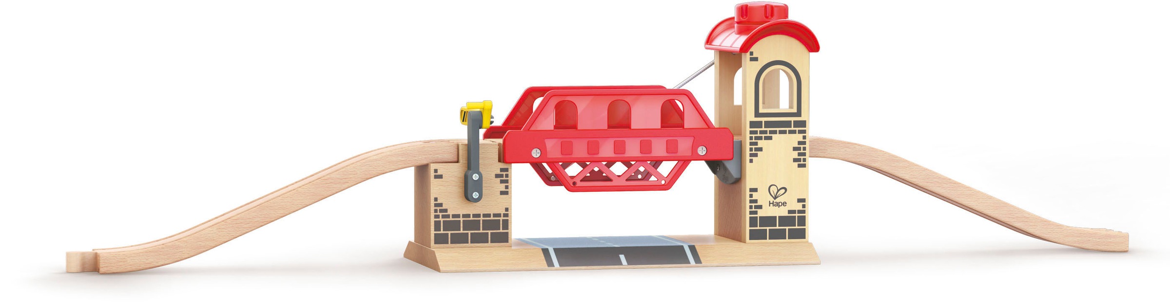 Hape Spielzeugeisenbahn-Brücke »Zugbrücke«, (Set, 3 tlg.), aus Holz