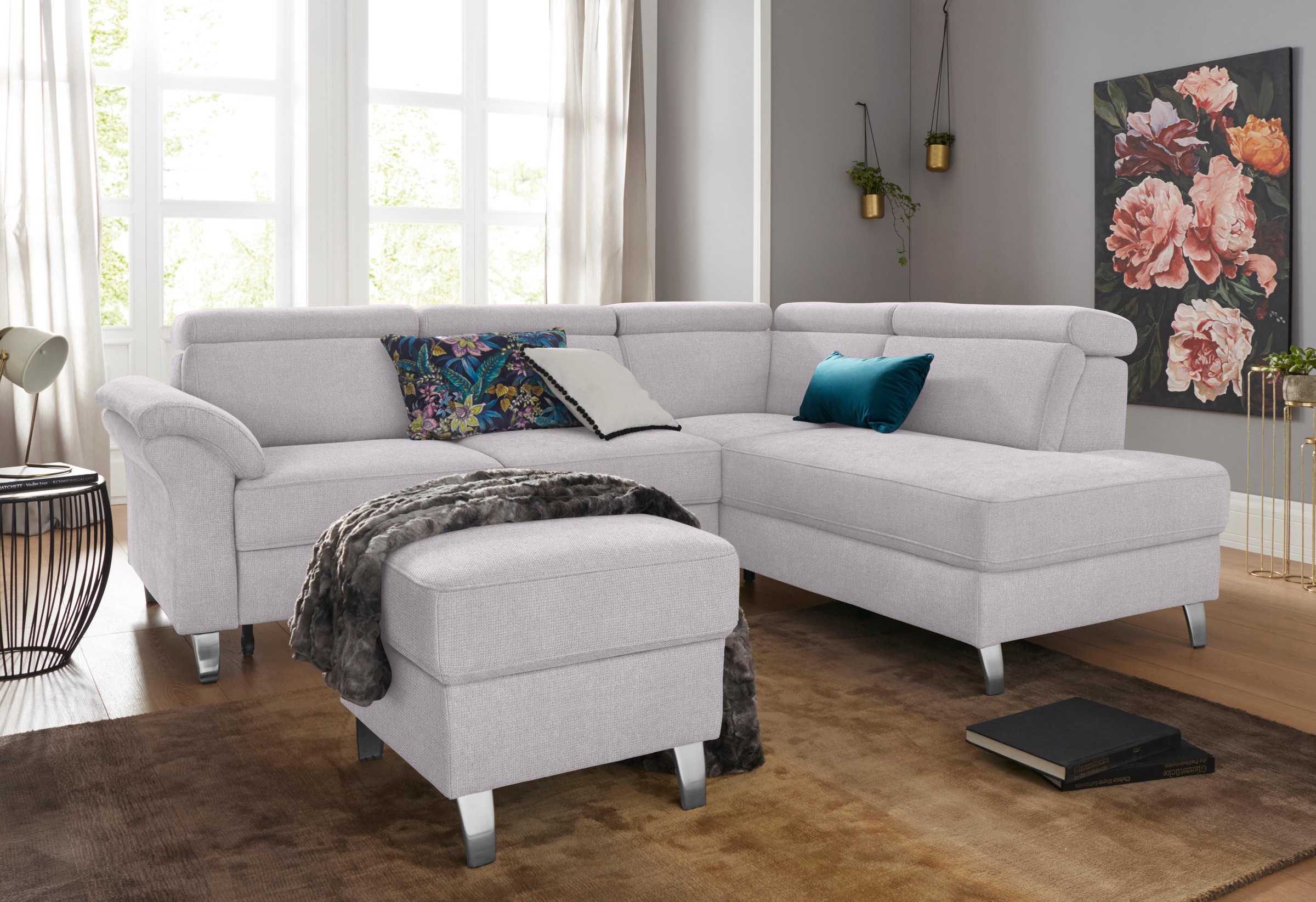 sit&more Ecksofa »Arngast L-Form« inklusive Kopfteilverstellung und Federke günstig online kaufen