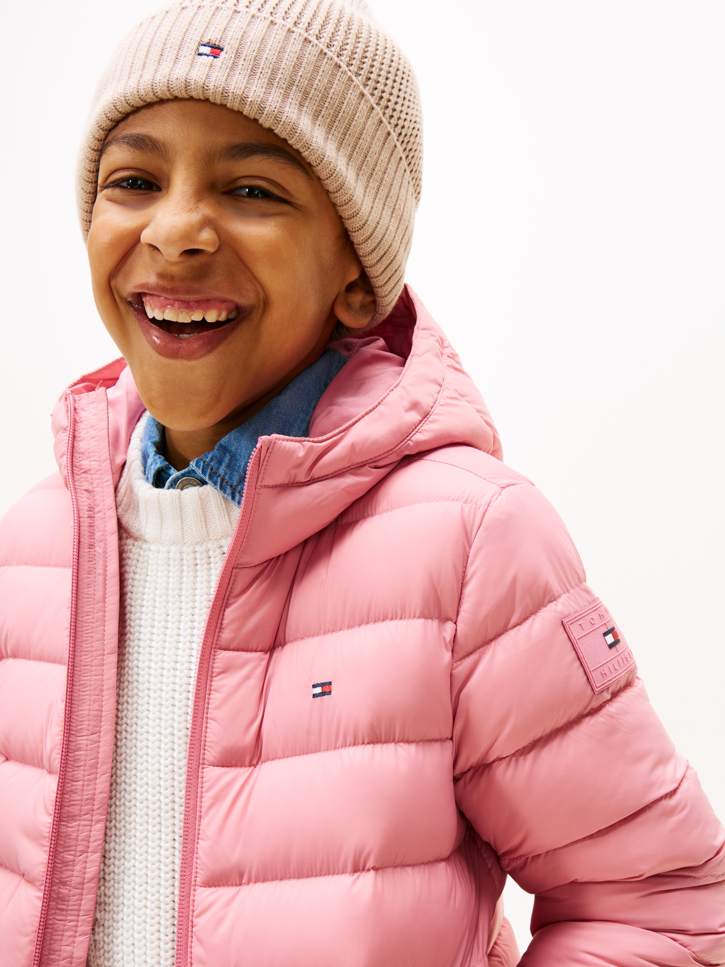 Tommy Hilfiger Steppjacke »U LIGHT DOWN HOODED JACKET« mit Kapuze Kinder bis 16 Jahre