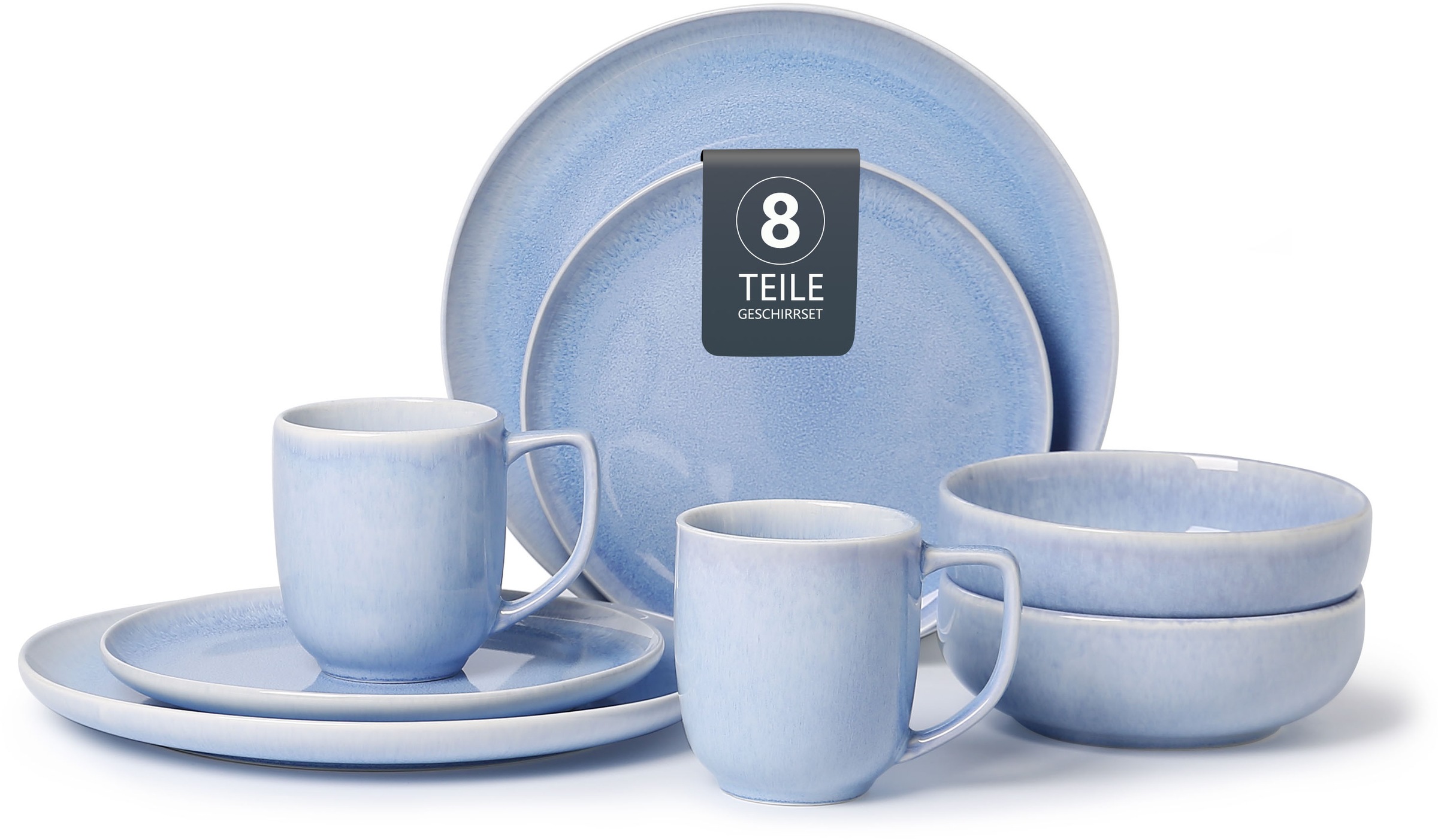 my home Geschirr-Set »Fyns, mit Reaktivglasur« spülmaschinenfest und mikrow günstig online kaufen