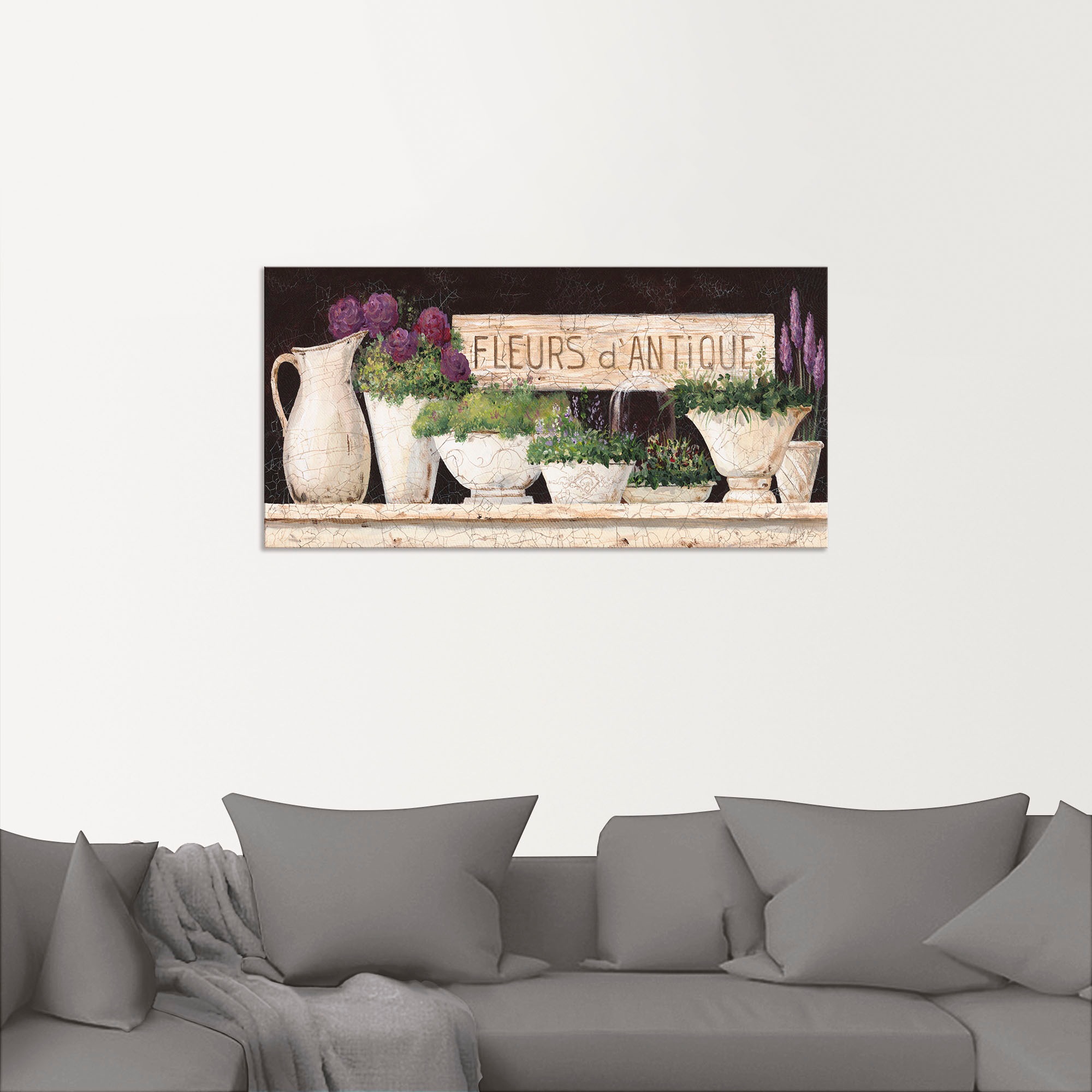 Artland Wandbild »Antike Blumen« Vasen & Töpfe 1 Stk. tlg. als Alubild, Out günstig online kaufen