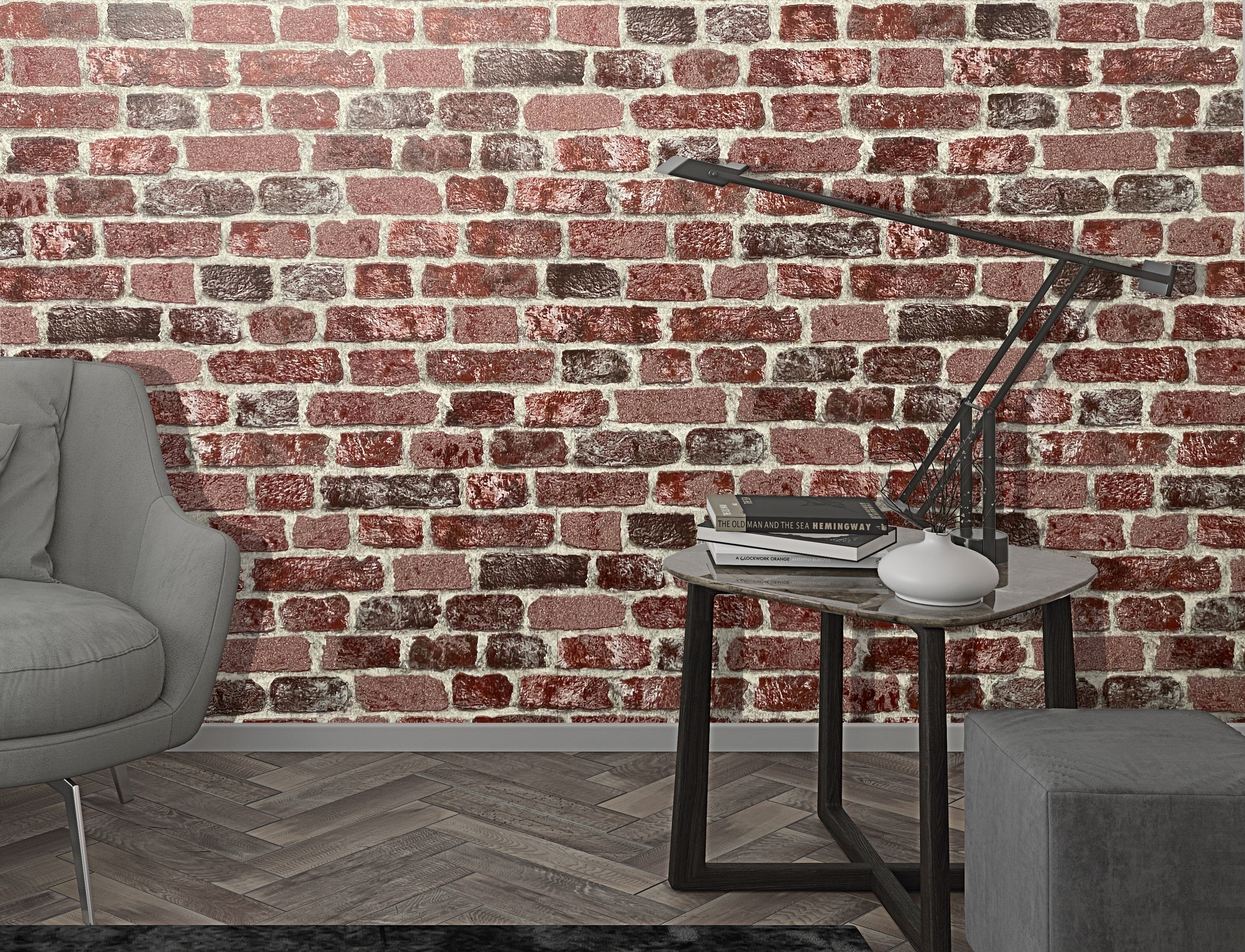 Marburg Vliestapete »Holz/Stein, Modern«, Steinoptik, moderne Tapete für Wohnzimmer Schlafzimmer Küche