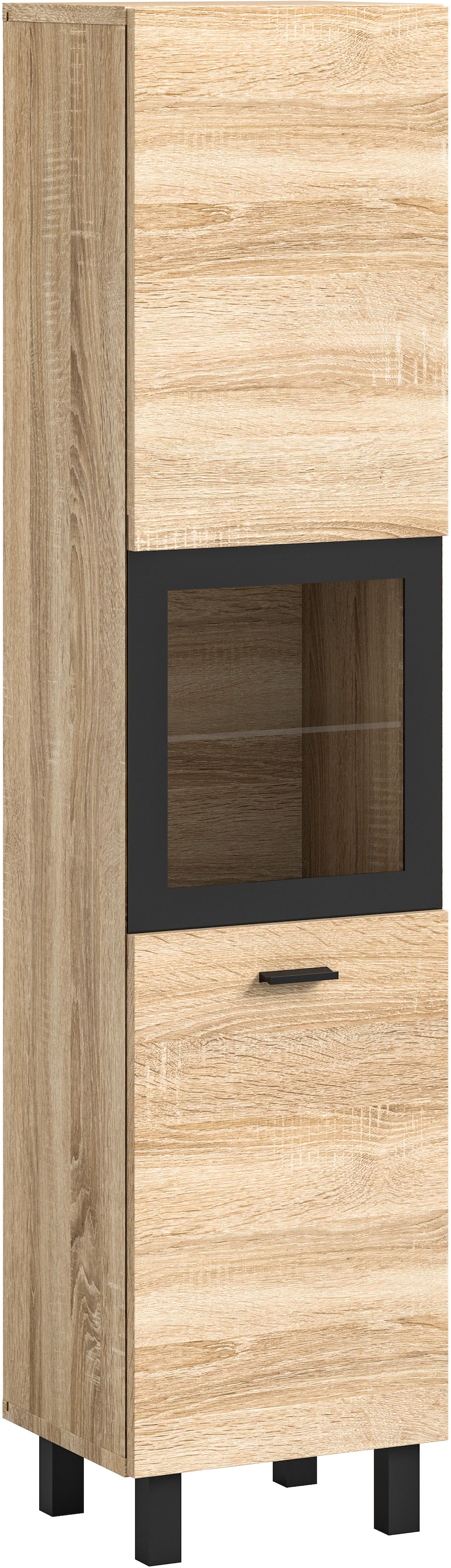 welltime Hochschrank »Tampa, Höhe 125cm, hängend oder stehend montierbar«, Badschrank, Bad-Hängeschrank, Badezimmer, Bad-Möbel