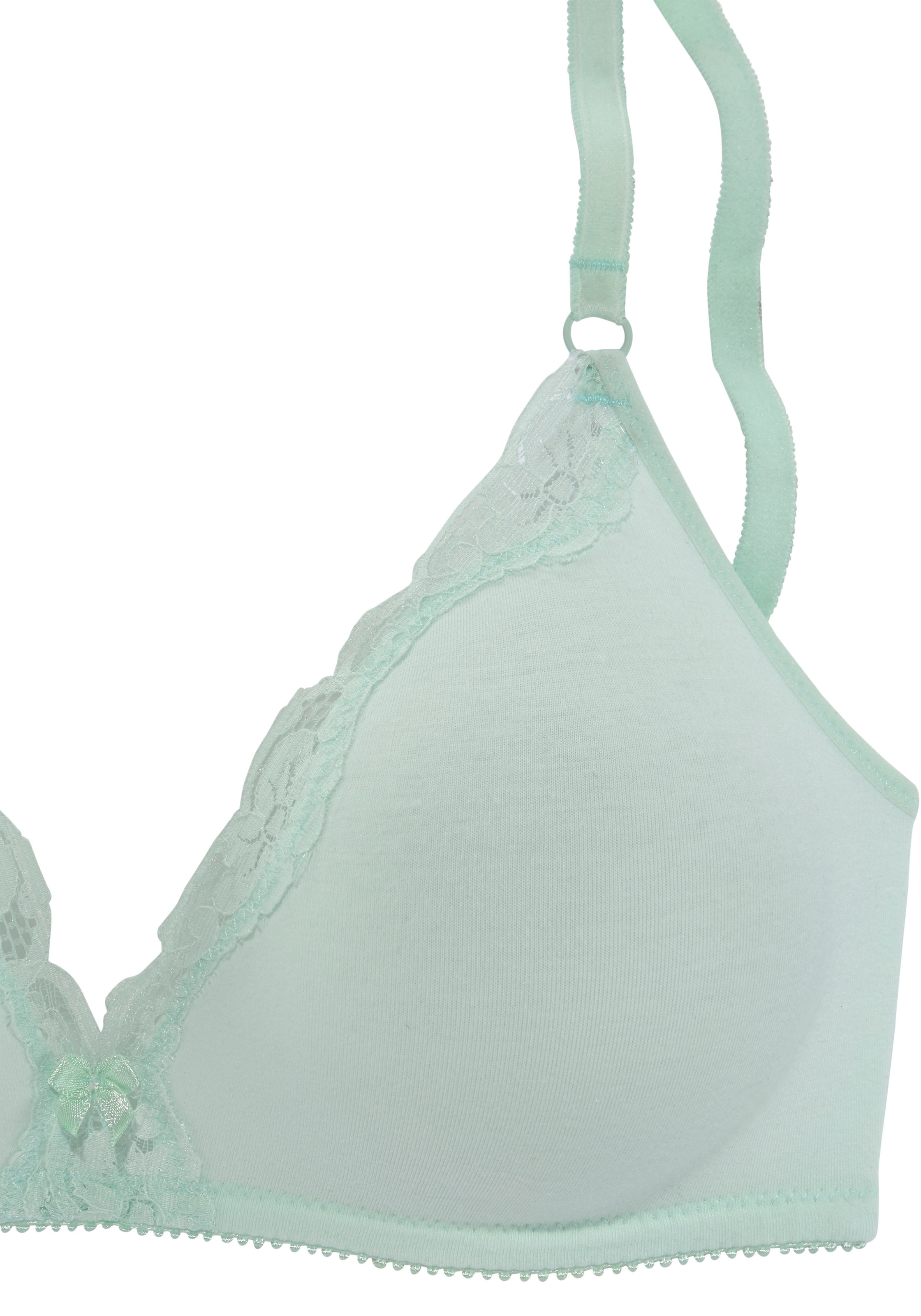 petite fleur Bralette-BH, ohne Bügel aus Baumwolle mit Spitze