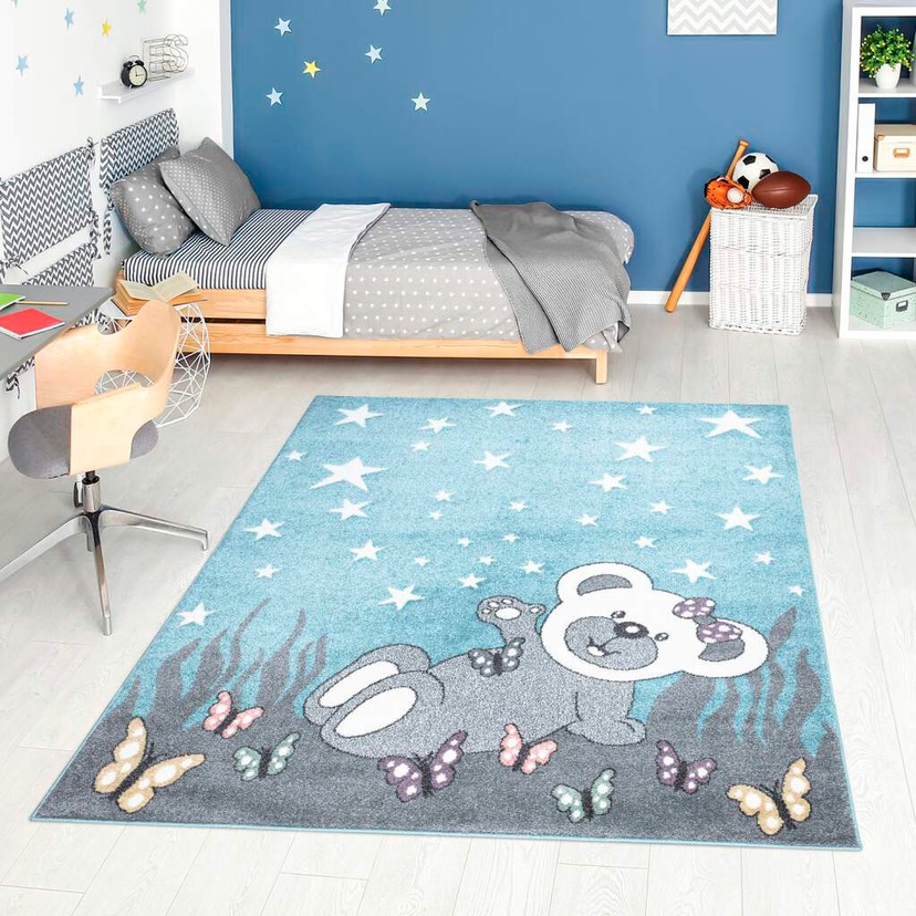 Ayyildiz Teppiche Kinderteppich »Bambi Wolken bestellen Kurzflor 820«, rechteckig, bequem und schnell Motiv