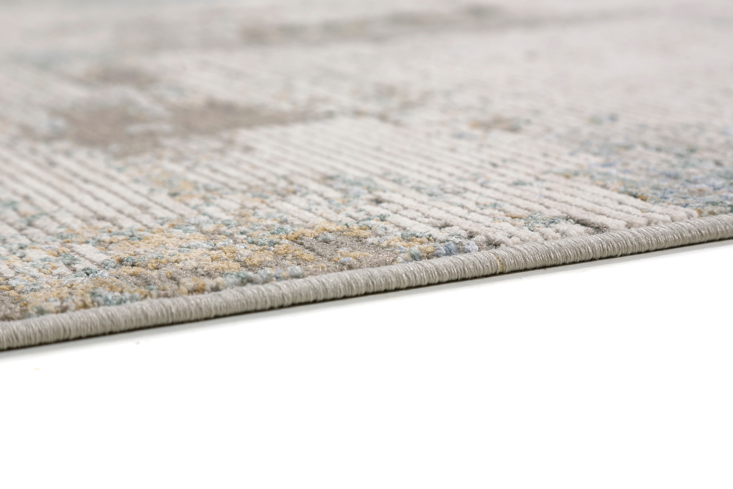 ASTRA Teppich »Calea 241«, rechteckig, 6 mm Höhe, Kurzflor mit Fransen, Hoch Tief Struktur, Wohnzimmer