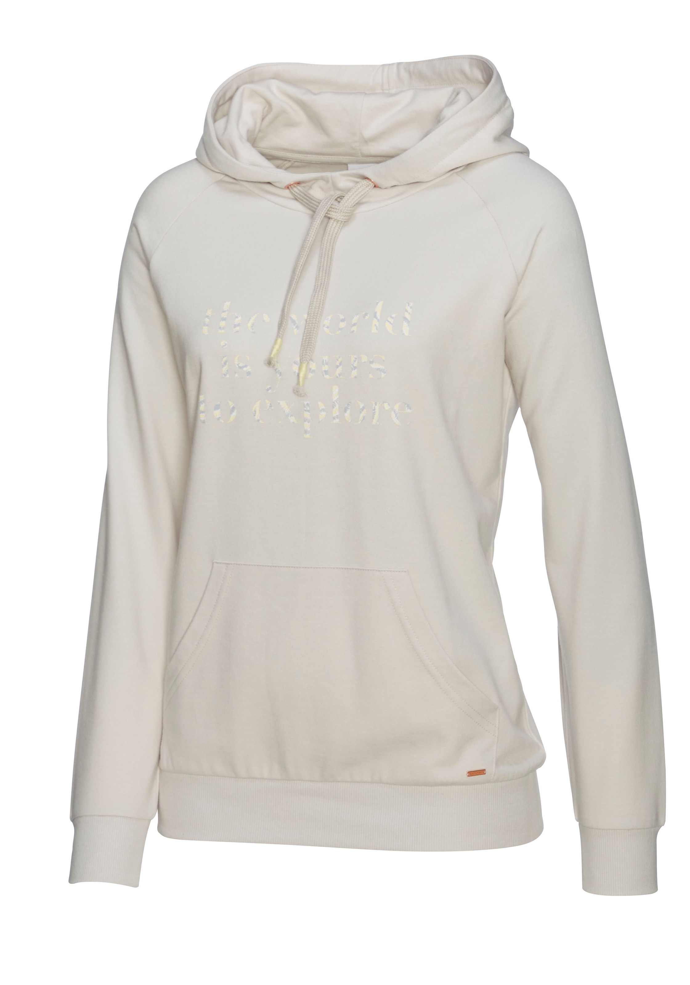 LASCANA Hoodie, mit Statement Druck, Loungeanzug