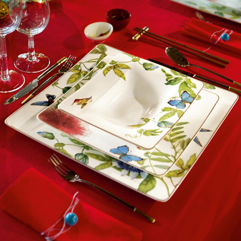 Villeroy & Boch Suppenteller »Suppenteller Amazonia 24 x 21 cm 6er Set bunt günstig online kaufen