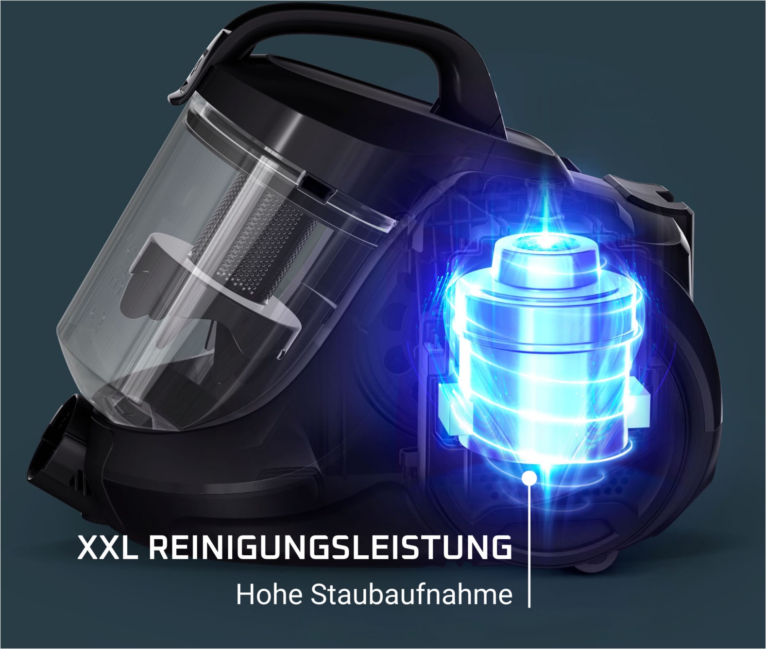 Rowenta Bodenstaubsauger »Compact Power Cyclonic, beutellos, hohe Saugleistung auf Hartböden«, 750 W, beutellos, leise, kompaktes Format, leichte Entleerung, hohe Filtrierung
