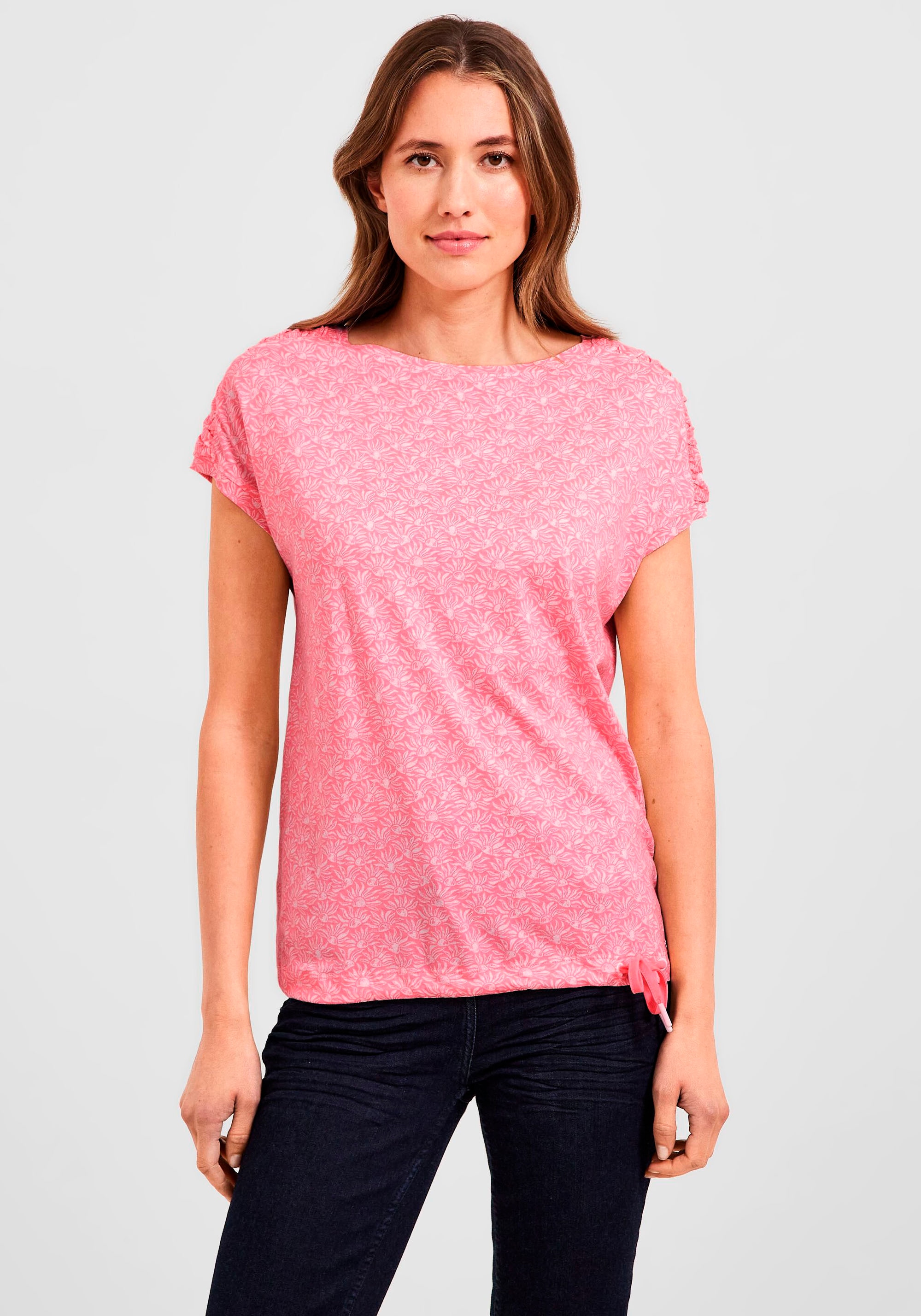 Cecil T-Shirt, mit Raffungen an Schultern online den kaufen