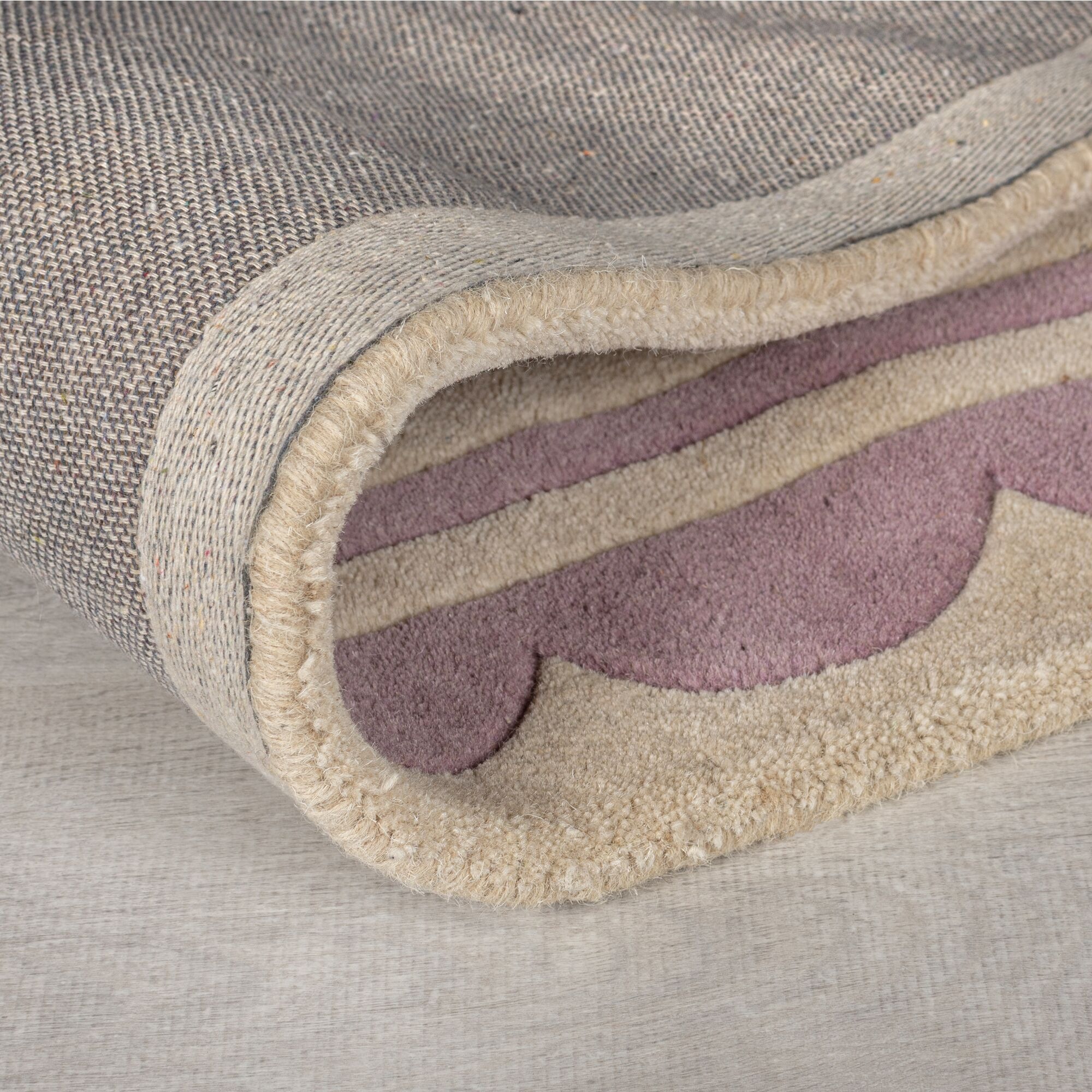 FLAIR RUGS Wollteppich »Lois mit Jakobsmuschelbordüre«, rechteckig, 7 mm Hö günstig online kaufen