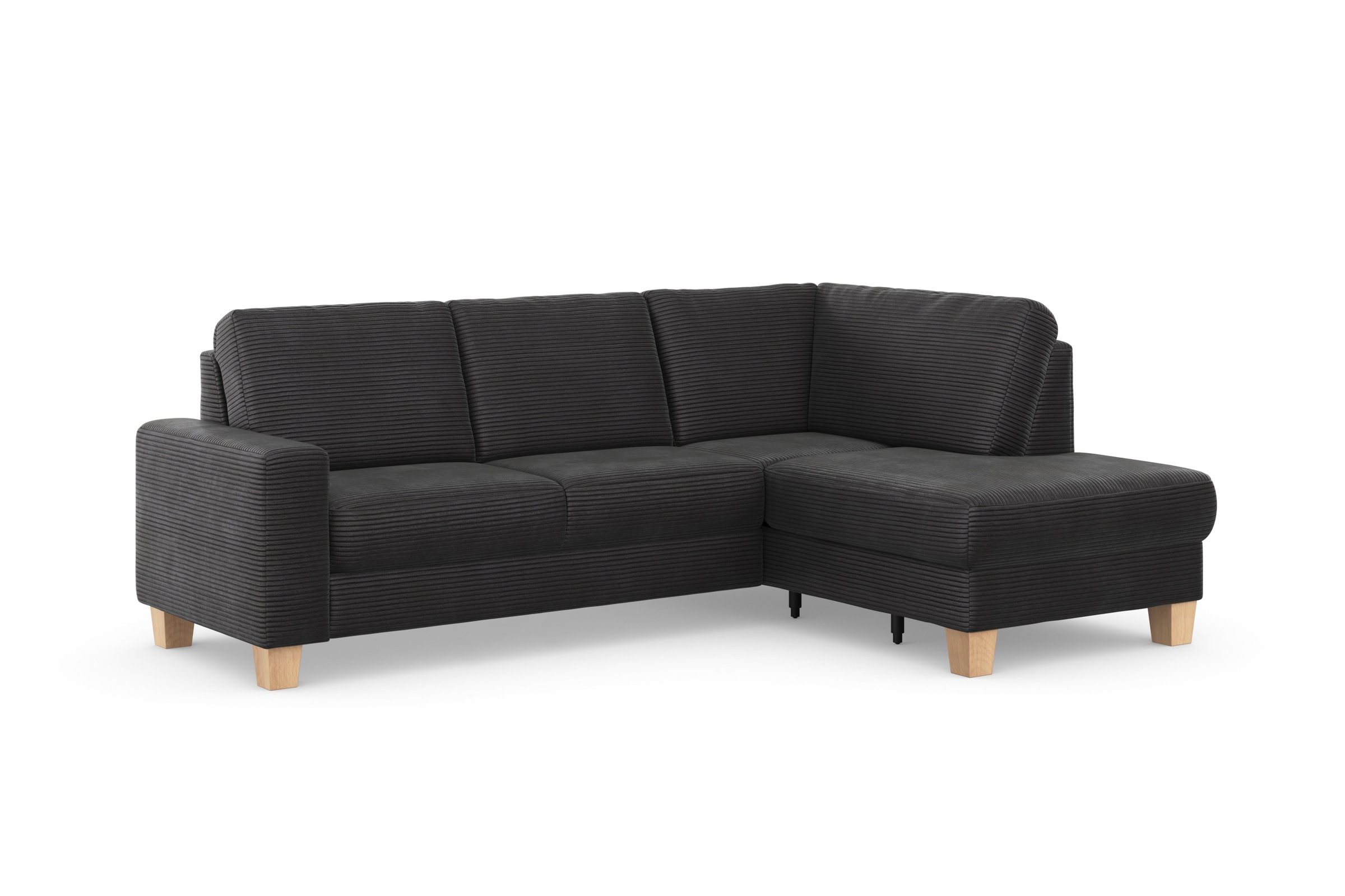 Home affaire Ecksofa »Summer L-Form«, mit Ottomane, wahlweise mit Bettfunktion und Bettkasten, Cord-Bezug