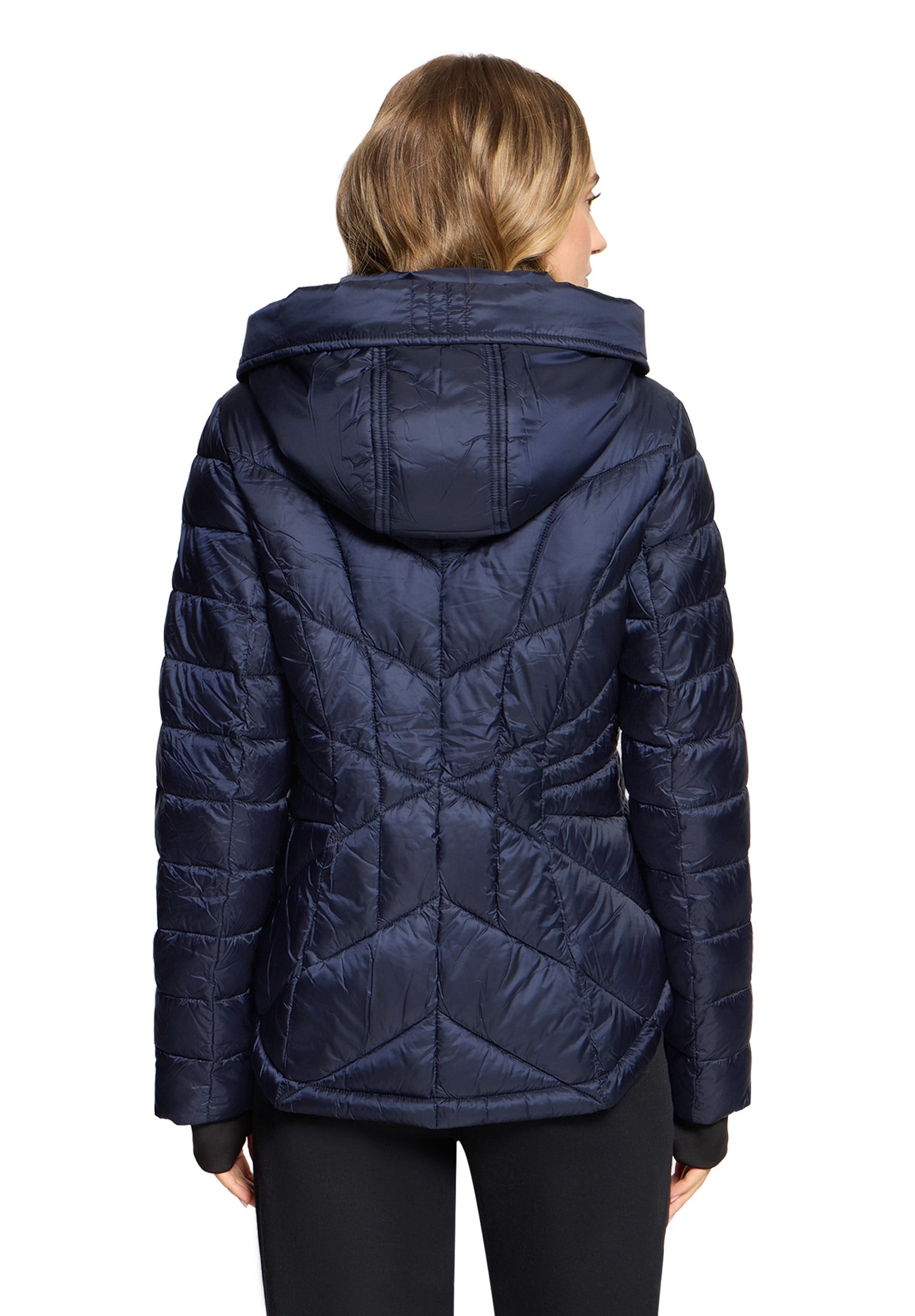 Gil Bret Steppjacke mit Kapuze mit abnehmbarer Kapuze und verdecktem Reißverschluss