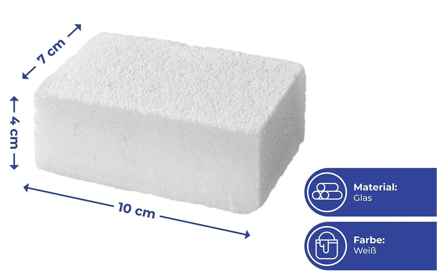 Maximex Putzstein »Anti-Krusten-Stein« Krustenentferner für Grillrost, Eisenpfanne und Backofen, Glasstruktur