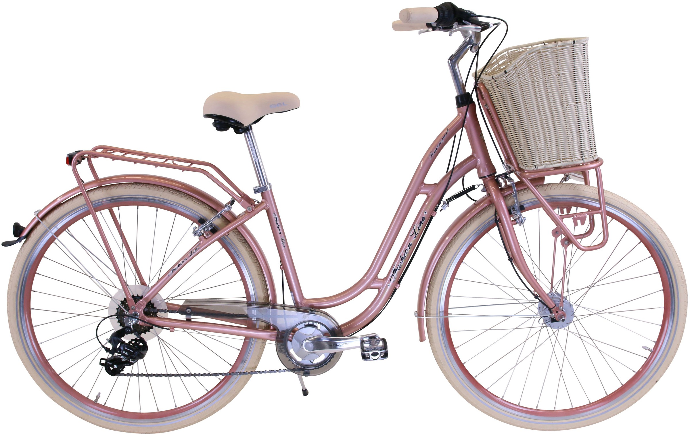 Bild von FASHION LINE Cityrad, 6 Gang, Shimano, TOURNEY TY 300 Schaltwerk, Kettenschaltung, für Damen, Kettenschaltung