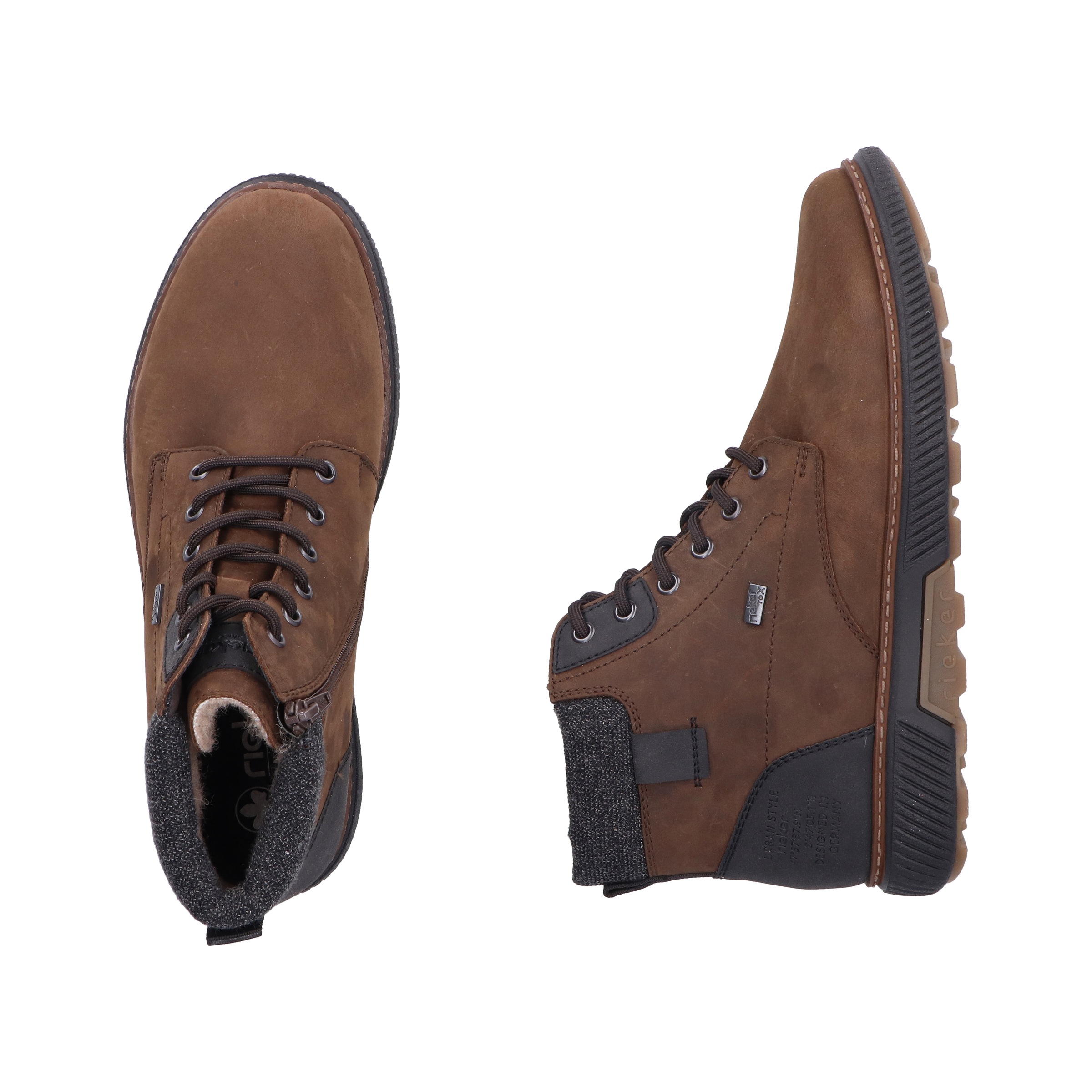 Rieker Winterboots, High Top Sneaker, Schnürstiefelette mit TEX-Membran, schmale Form