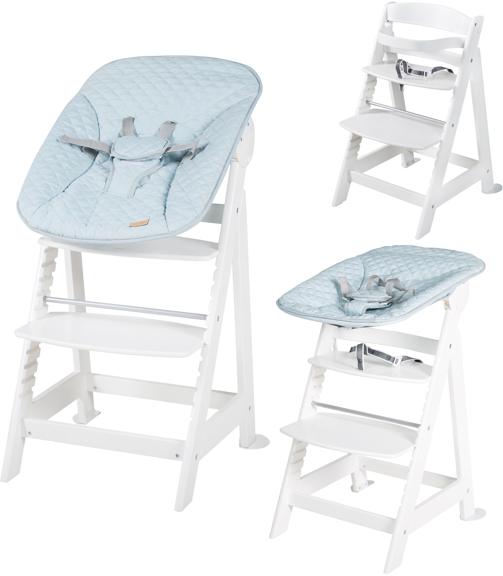 roba® Hochstuhl »Treppenhochstuhl 2-in-1 Set Style, Born Up«, mit Neugeborenen-Aufsatz