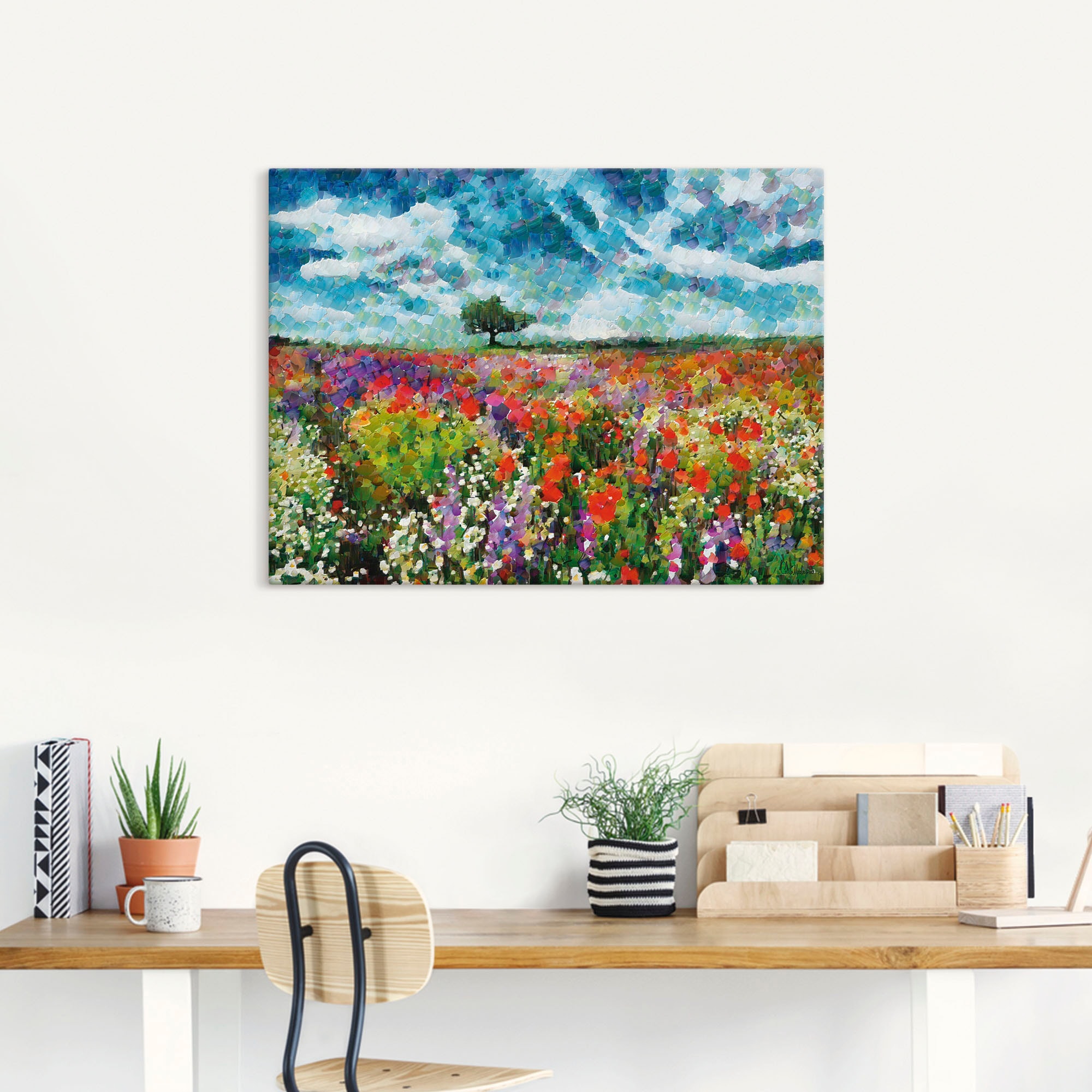Artland Leinwandbild »Bunte Wiese«, Blumenwiese, (1 St.), auf Keilrahmen gespannt