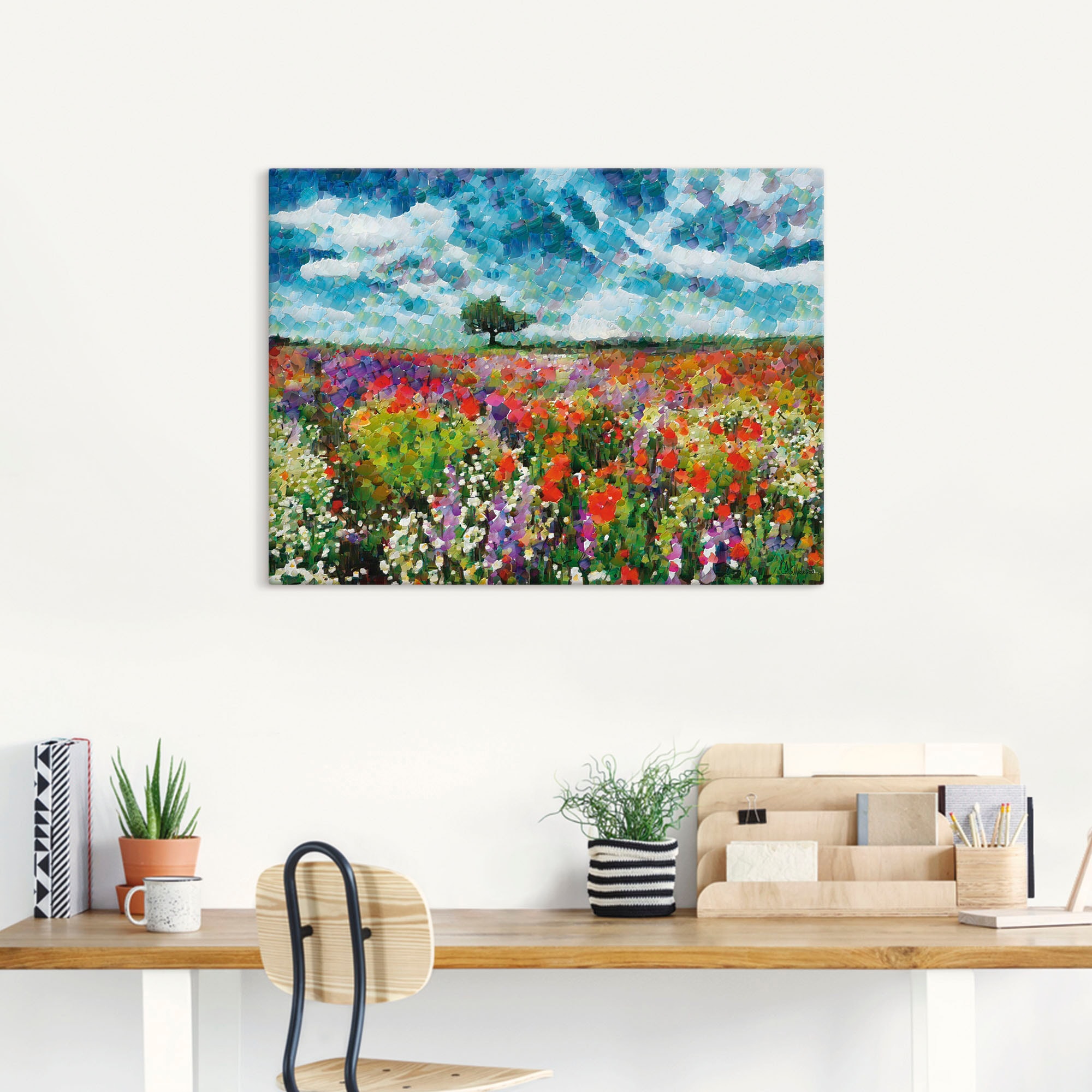 Artland Leinwandbild »Bunte Wiese«, Blumenwiese, (1 St.), auf Keilrahmen ge günstig online kaufen