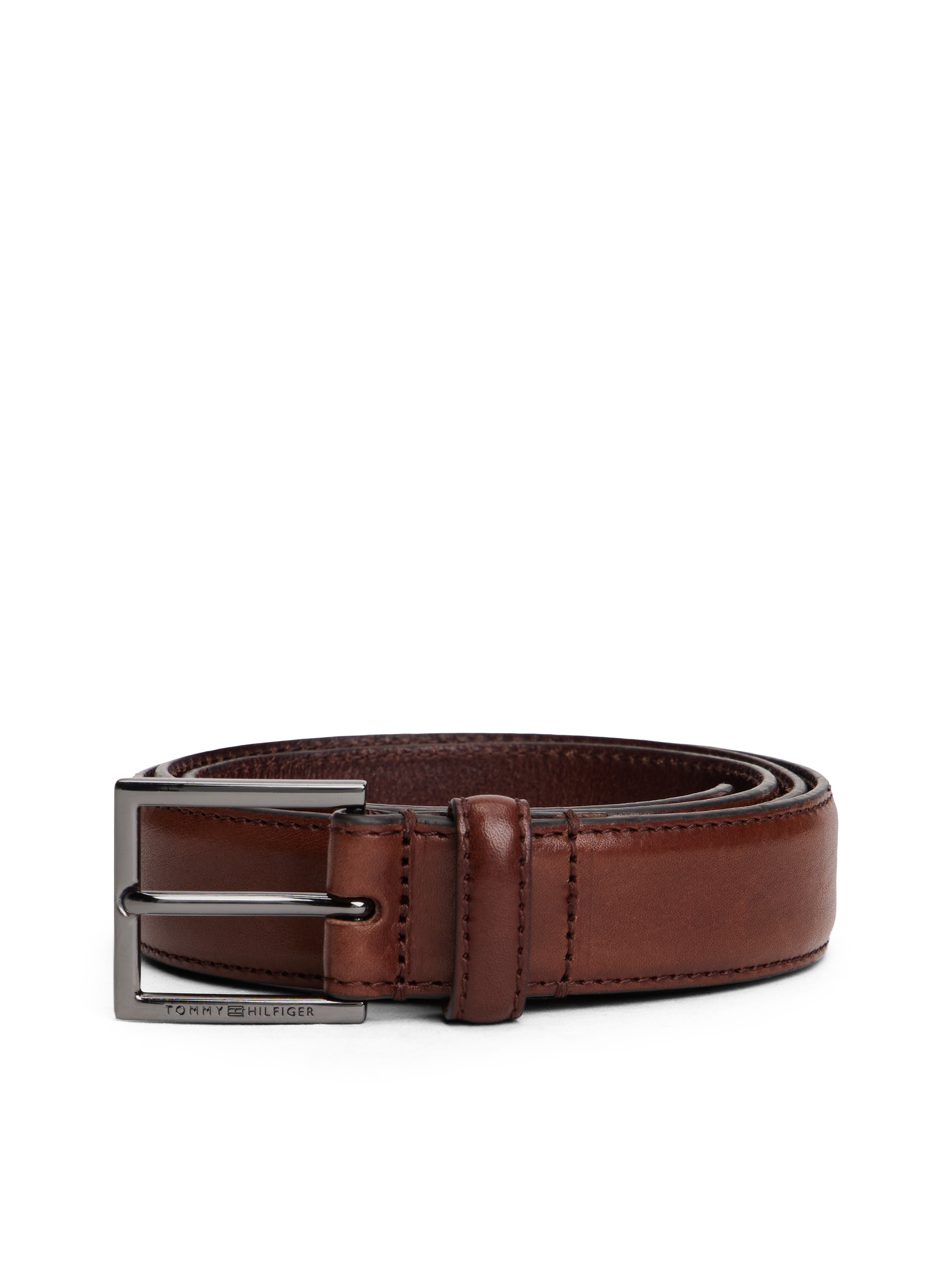 Tommy Hilfiger Ledergürtel »HUDSON LEATHER«, Größenverstellbar