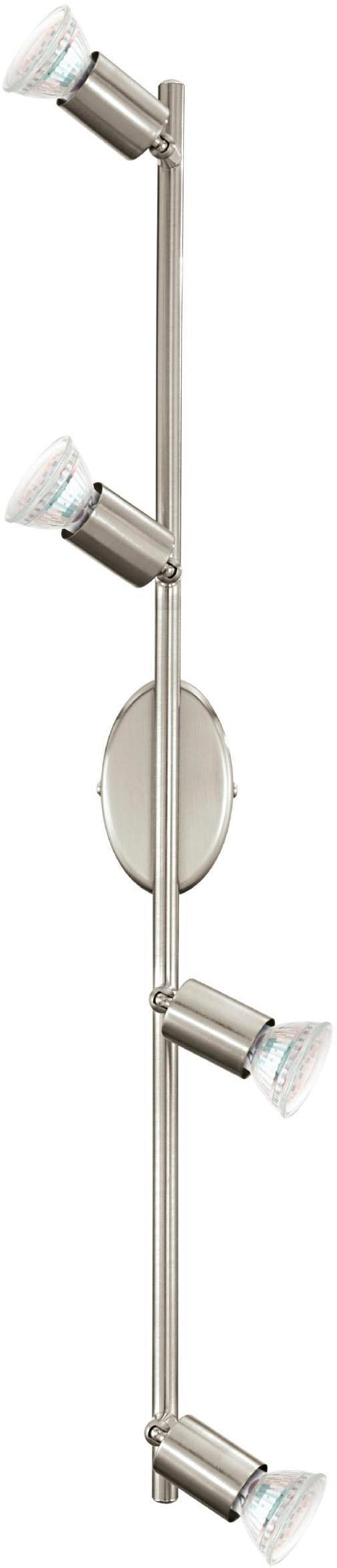 EGLO Deckenleuchte »Buzz-LED Deckenleuchte, Deckenstrahler aus Metall, Küchenlampe, GU10« GU10 1 Stk. Spot - L68,5 x B6,5 cm - nickel-matt - 4X2,8W inkl.