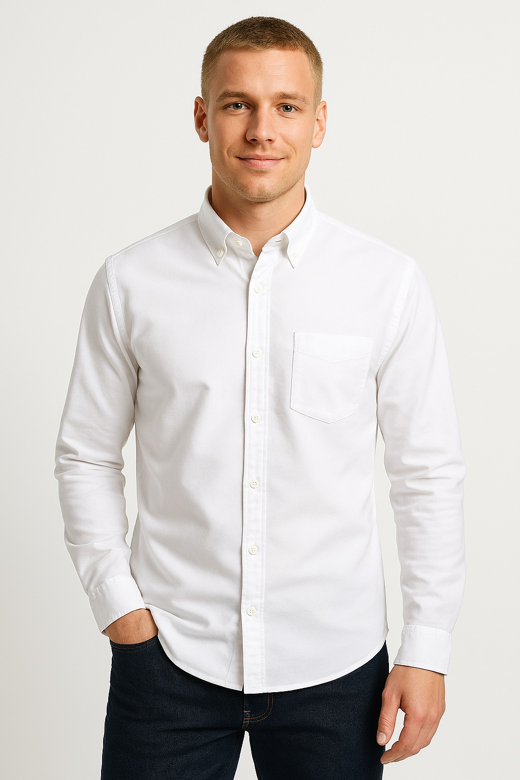 Jack & Jones Langarmhemd »JJOXFORD DETAIL SHIRT LS 2 PACK MP« Packung, 2 Stk.