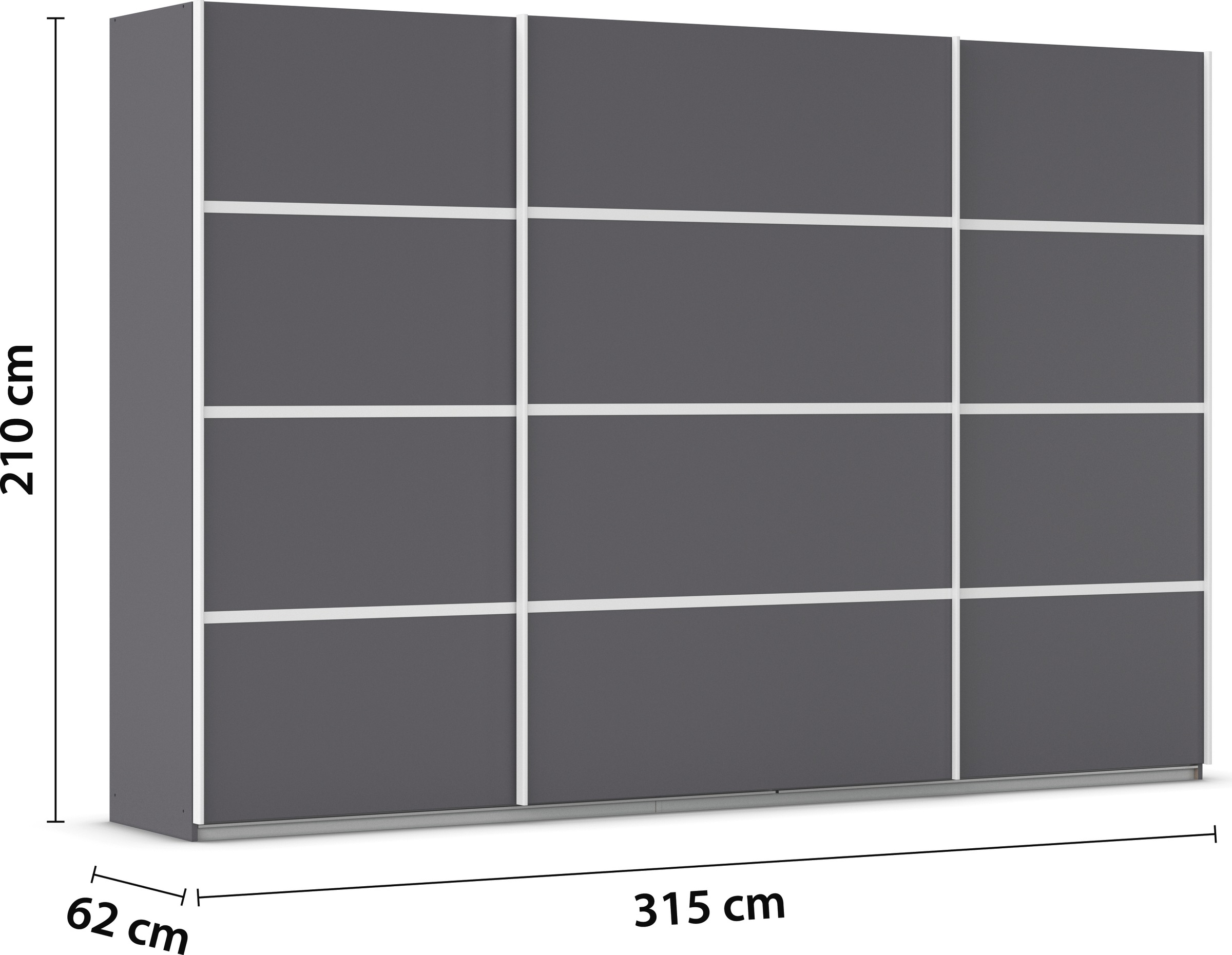 rauch Kleiderschrank »Schwebetürenschrank OTTO´s Choice Garderobe Schrank TOP ANGEBOT Avola«, (in 3 verschiedenen Ausstattungen BASIC/CLASSIC/PREMIUM), mit eleganten Zierleisten in Chrom, Schwarz oder Weiß MADE IN GERMANY