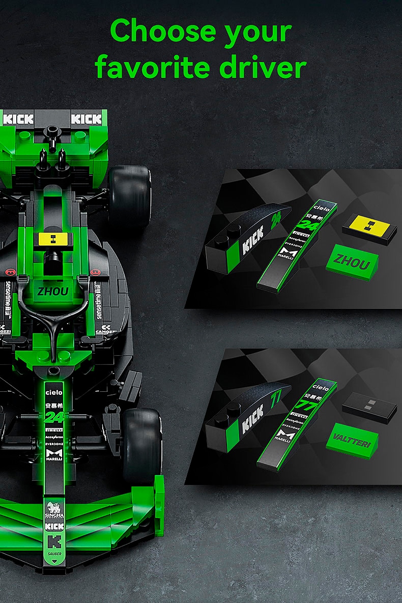 Jamara Konstruktions-Spielset »CaDA, Bricks,KICK Sauber F1® Team C44 - 2024 grün (402861)«