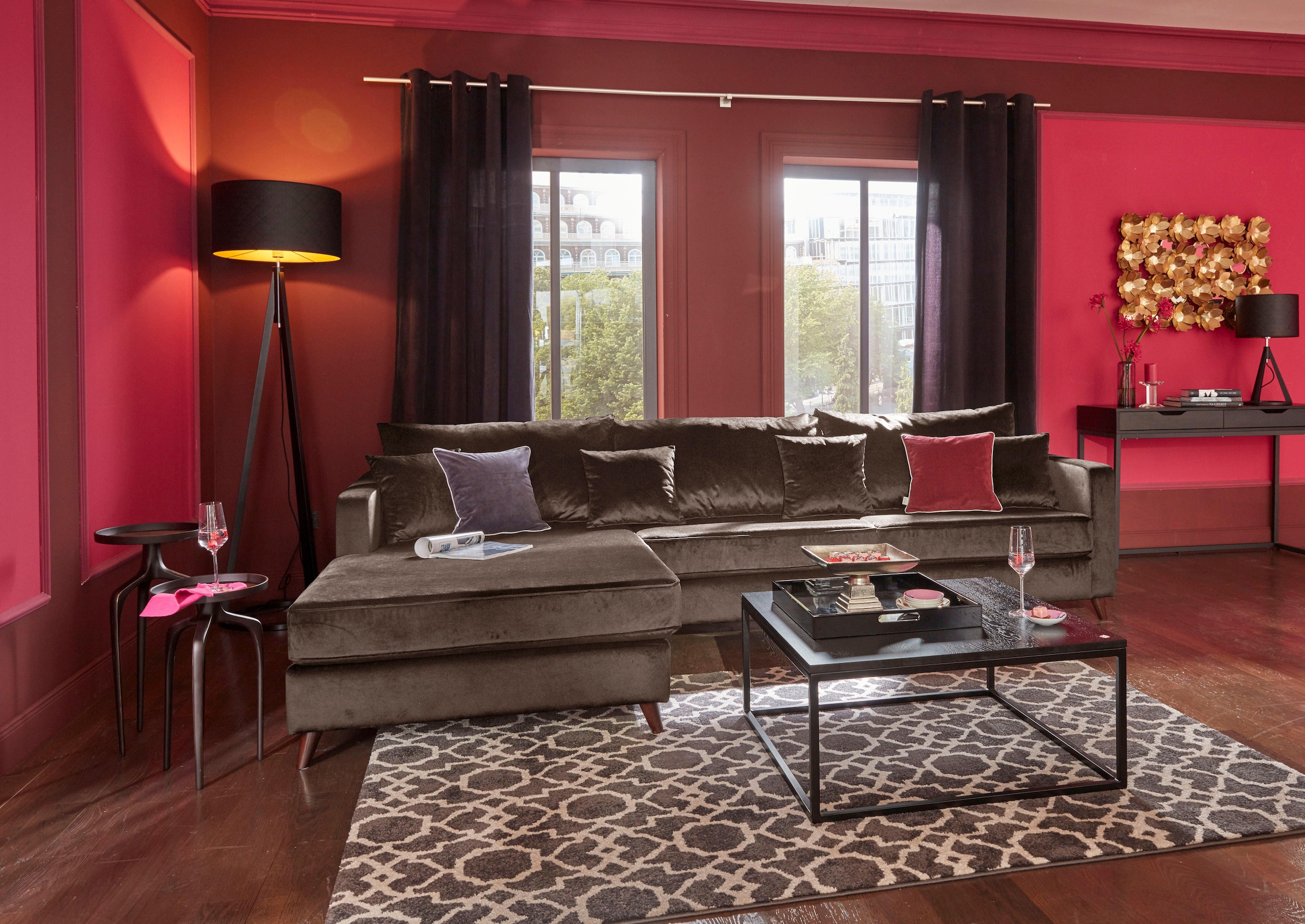 Guido Maria Kretschmer Home&Living Ecksofa »Renesse L-Form«, lose Kissen, K günstig online kaufen