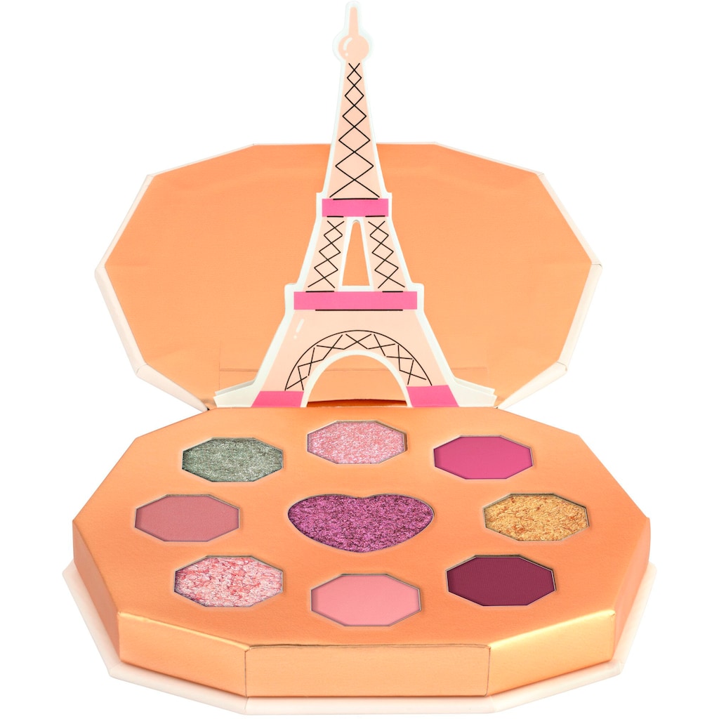 Essence Lidschatten-Palette »EMILY IN PARIS by essence eyeshadow palette«, Augen-Make-Up mit verschiedenen Texturen, vegan
