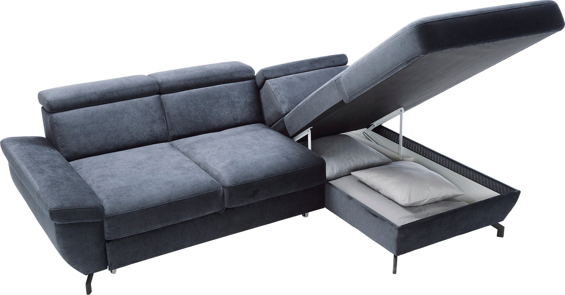 TRENDMANUFAKTUR Ecksofa »Rima, multifunktionales Sofa, L-Form,«, mit Bettfunktion, Bettkasten, Kopf- und Sitztiefenverstellung