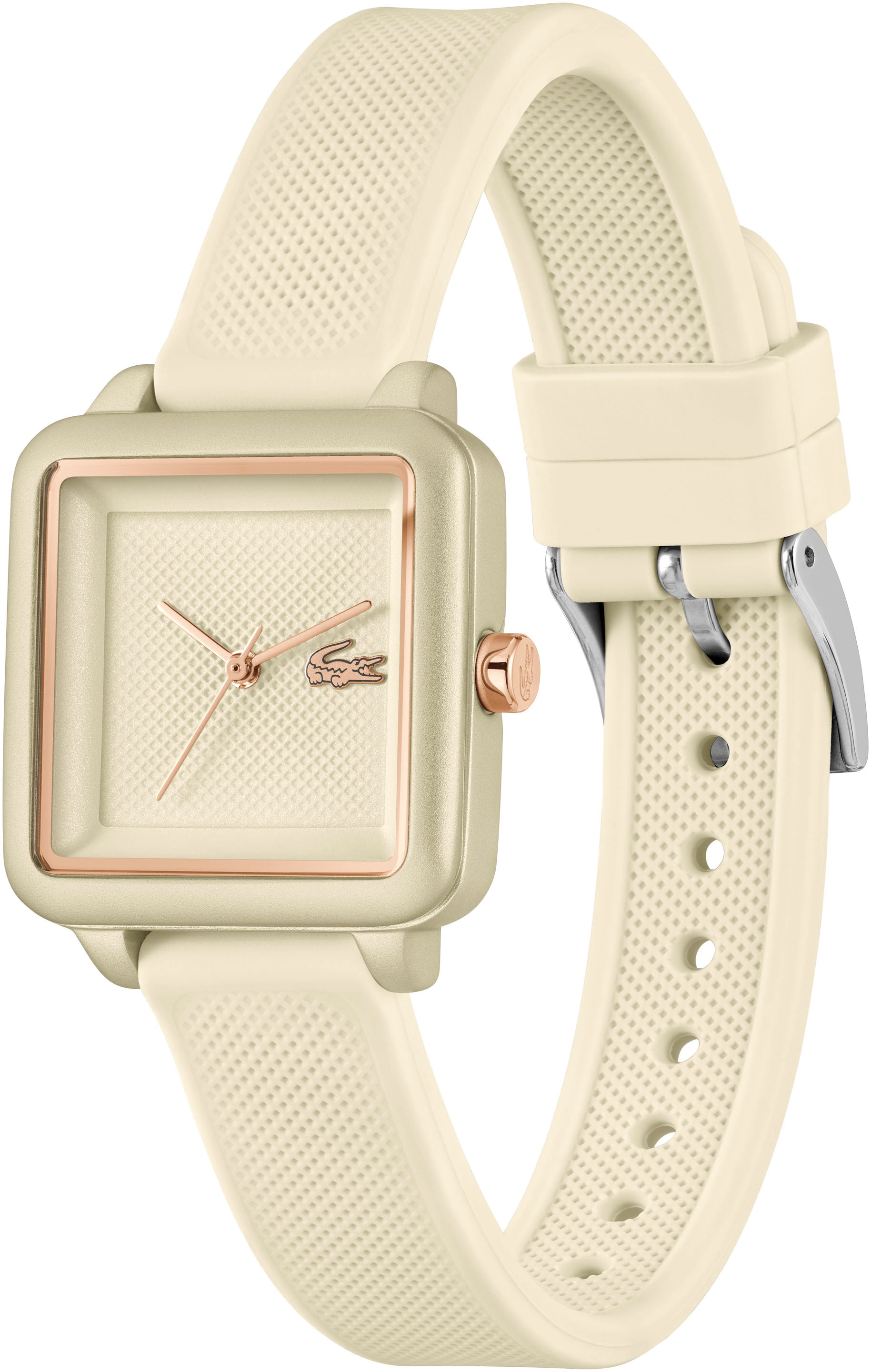 Lacoste Quarzuhr »LACOSTE.12.12 FLOW«, Armbanduhr, Damenuhr, analog, Silikonarmband