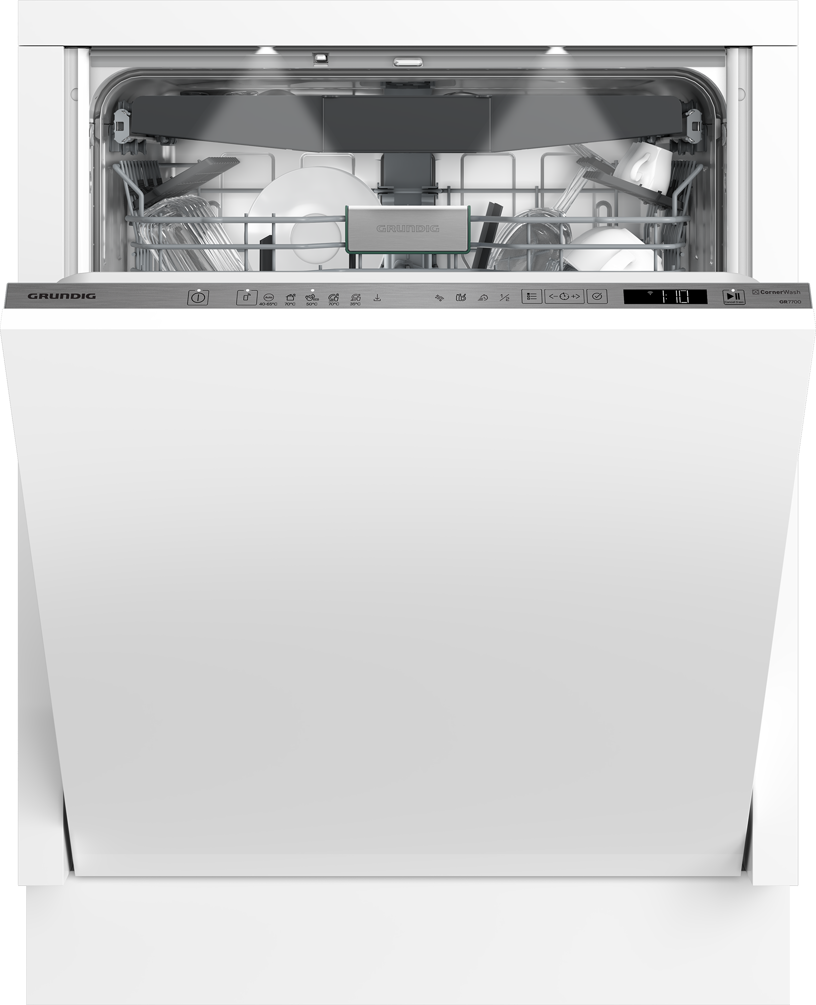 Grundig vollintegrierbarer Geschirrspüler »GNVP4432PW«, 14 Maßgedecke, autom. Spülmitteldosierung
