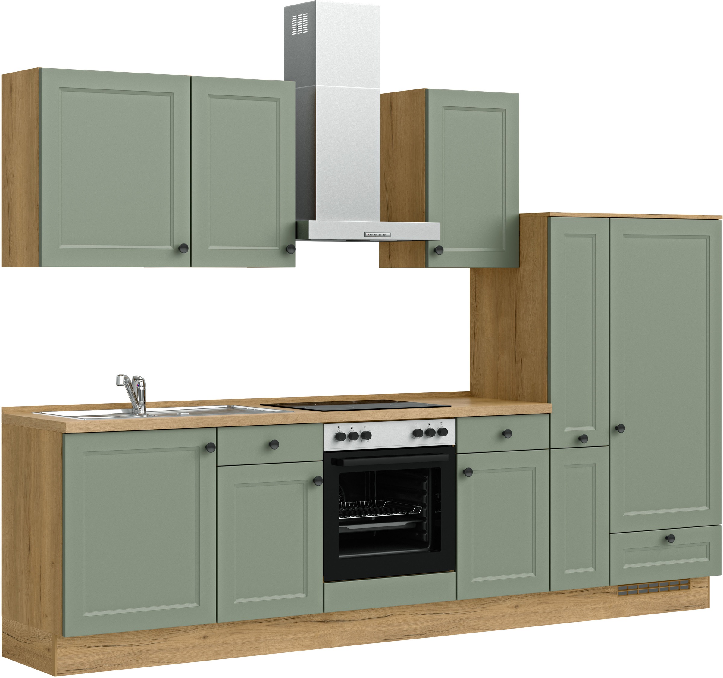 nobilia® Küchenzeile »"Cascada I"«, vormontiert, Ausrichtung wählbar, Breite 300 cm, wahlw. mit E-Geräten
