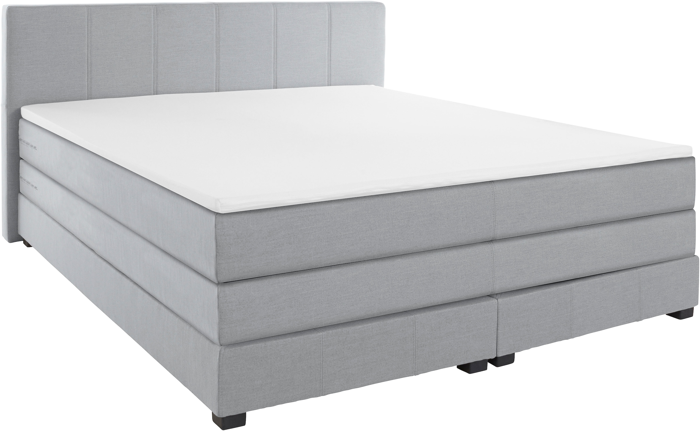 OTTO products Boxspringbett »Peetu«, Taschenfederkern-Matratze, in 4 Breiten und 4 Farben, incl. Topper