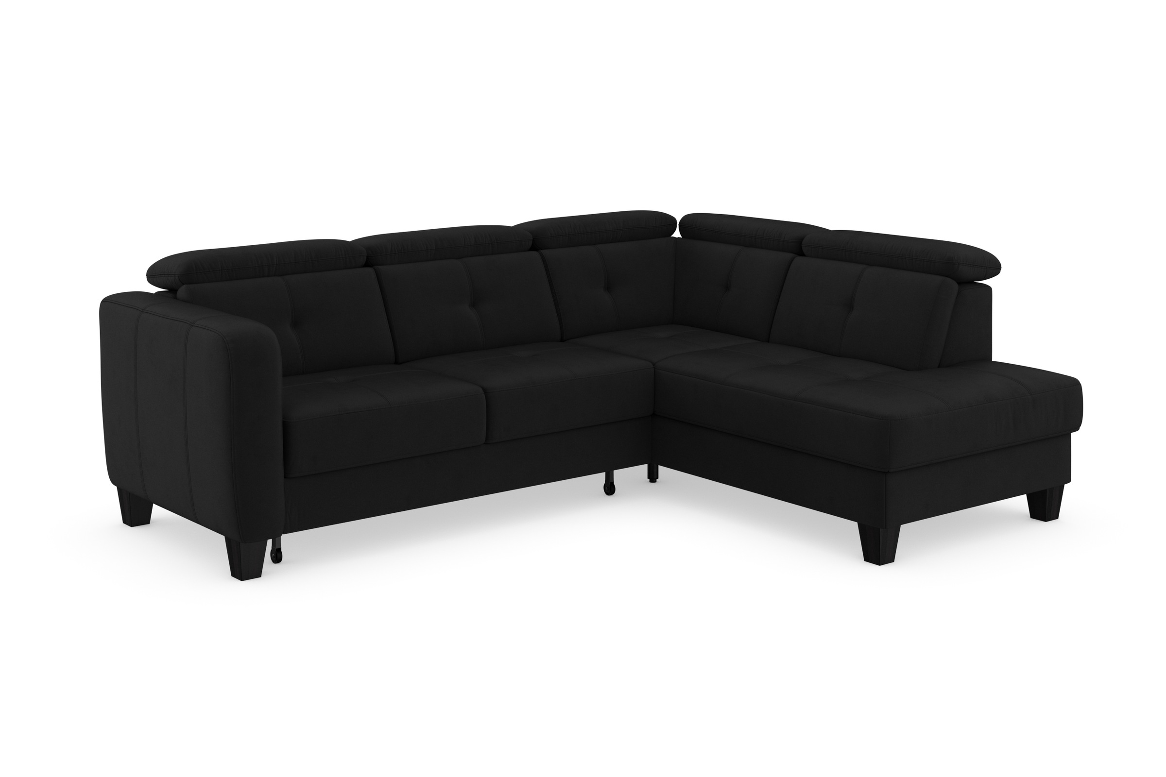 sit&more Ecksofa »Belluci L-Form«, inklusive Federkern, wahlweise mit Bettfunktion und Bettkasten