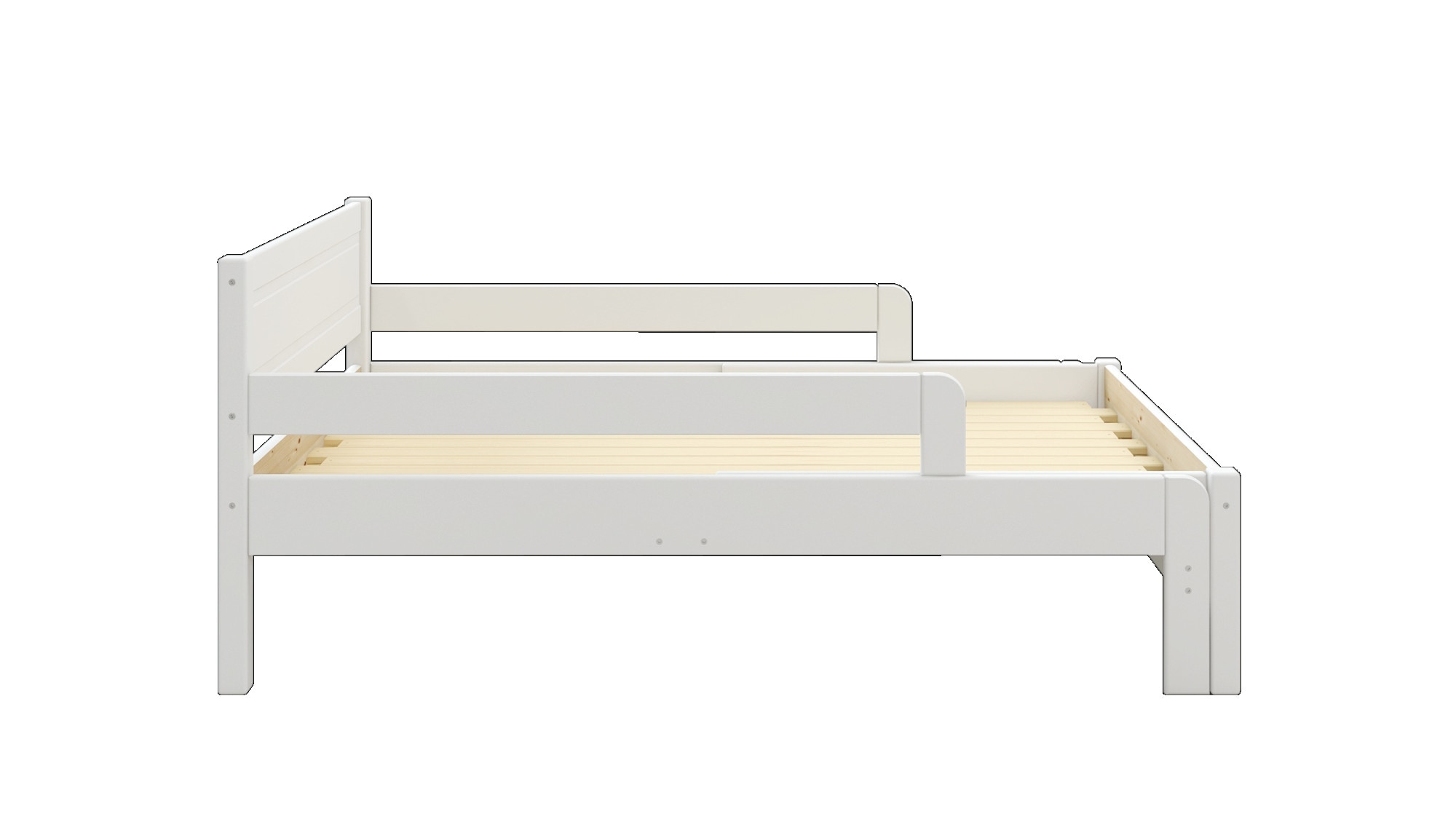 Home affaire Kinderbett »Hero, Massivholzbett, ausziehbar von 140 bis 200 cm, FSC®« 90cm Breite, 140-200cm Liegefläche,  massive Kiefer, mit Lattenrost, zeitlose Optik,  Rausfallschutz