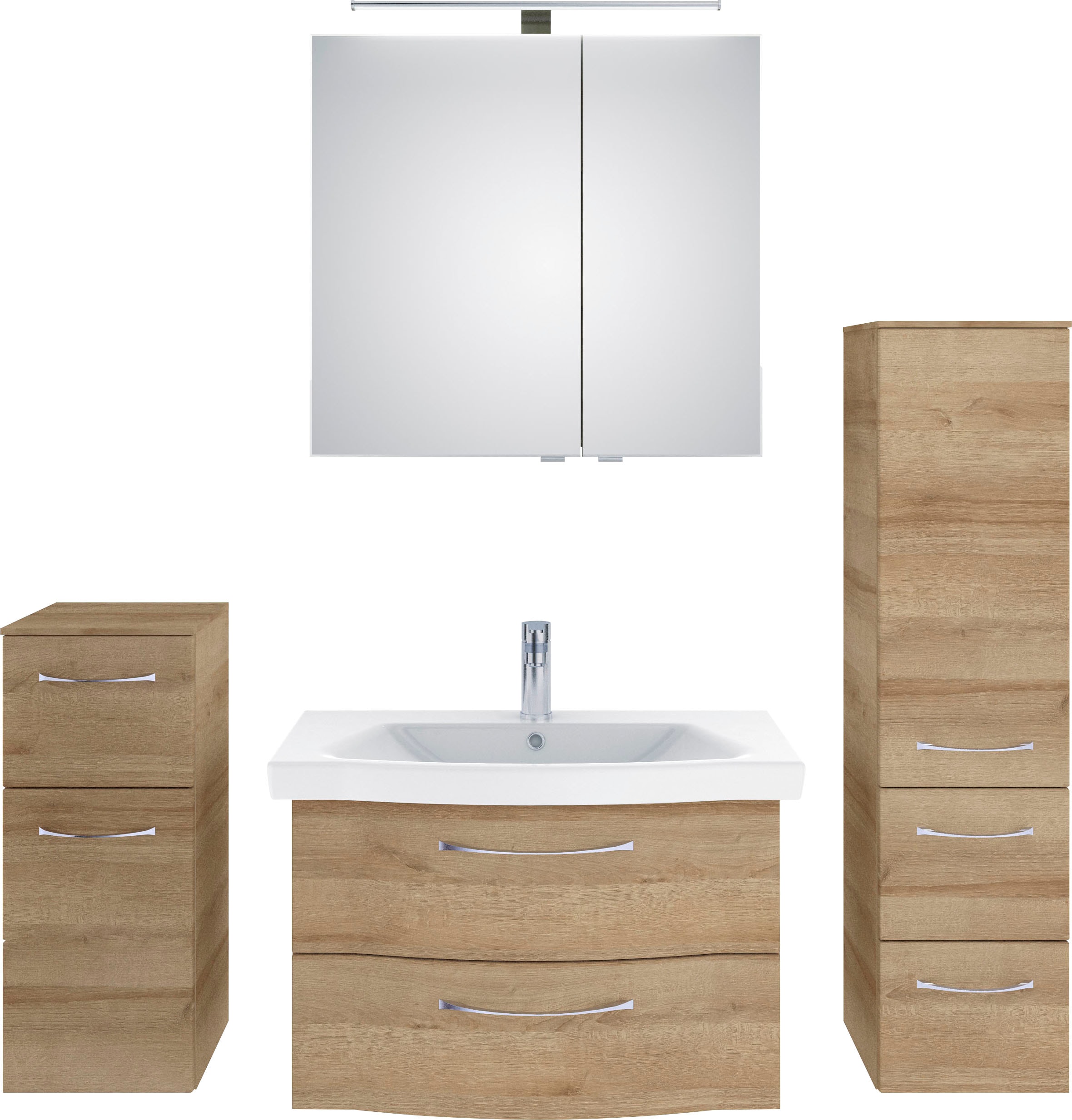 Saphir Badmöbel-Set »6005 Sprint 4-teilig, Keramik-Waschtisch mit LED-Spieg günstig online kaufen