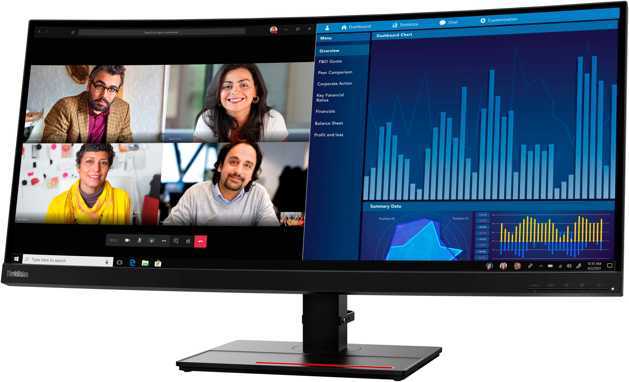 Lenovo LED-Monitor »P34w-20«, 86 cm/34 Zoll, 3440 x 1440 px, Wide Quad HD, 6 ms Reaktionszeit, 60 Hz