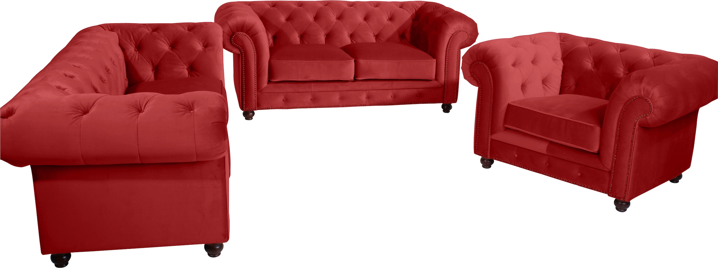 Max Winzer® Chesterfield-Sofa »Old England modern, elegant und Retro, mit edler Knopfheftung«, im Retrolook, Breite 192 cm