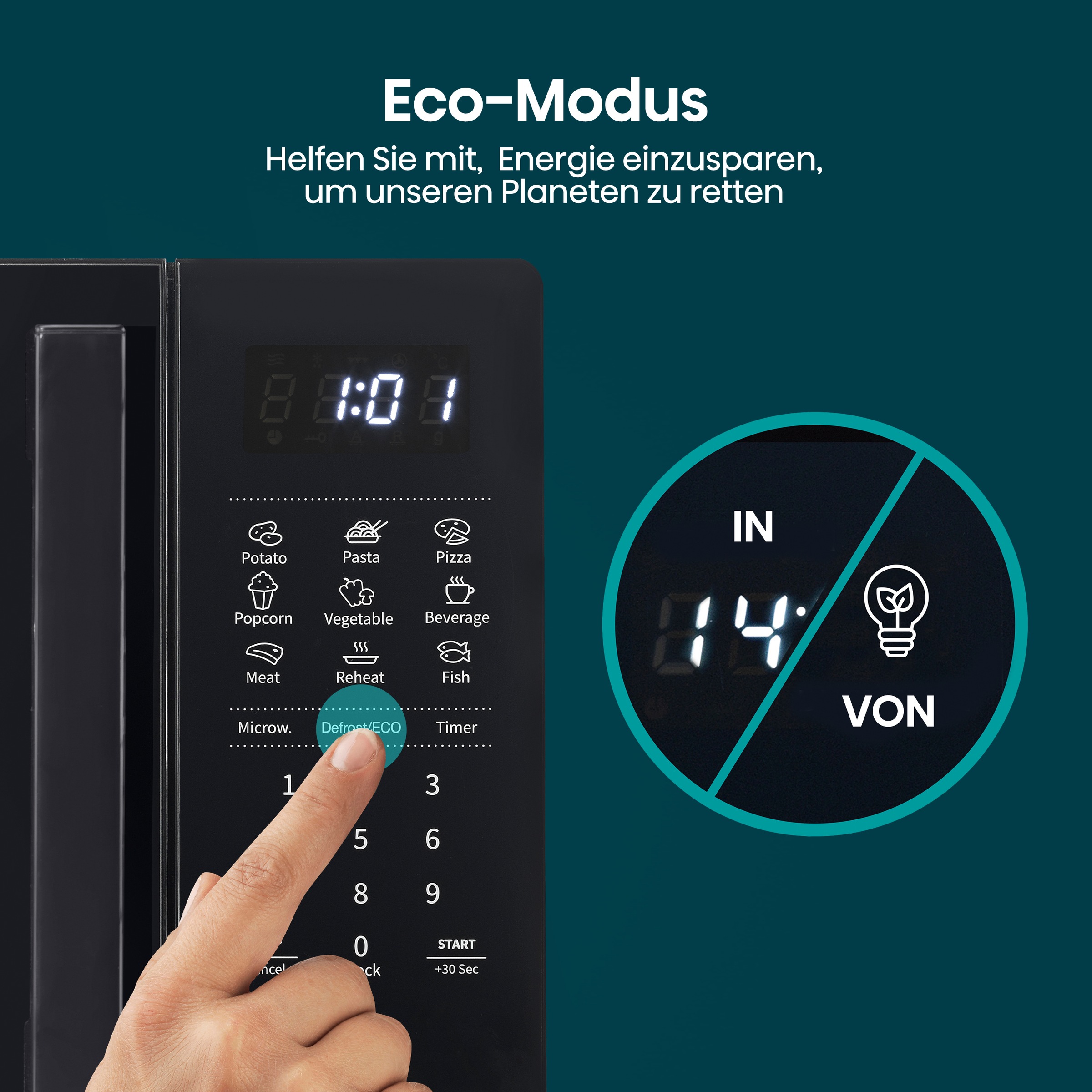 Hisense Mikrowelle »H20MOBS4I«, Mikrowelle, 1050 W, Inverter Technologie