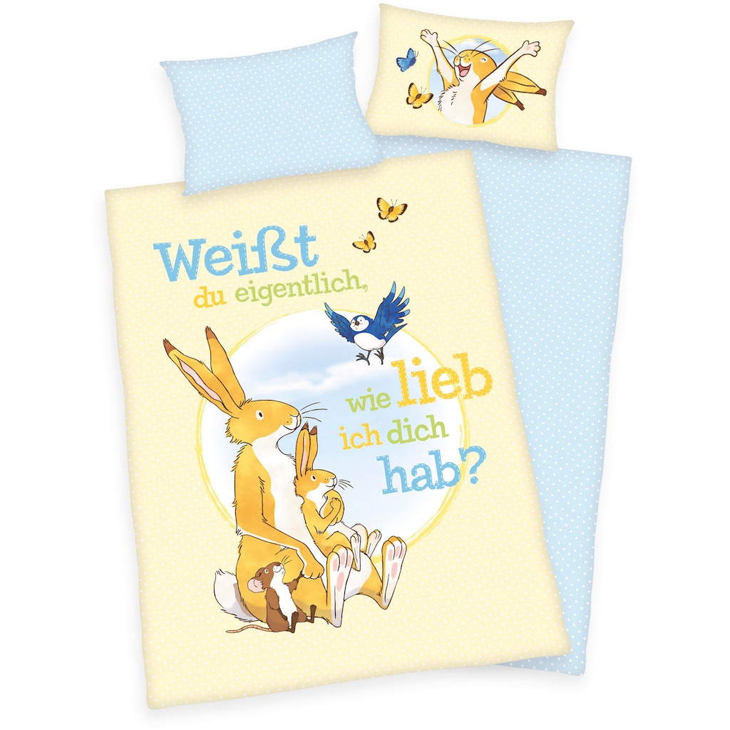 Babybettwäsche »Weißt du eigentlich, wie lieb ich dich hab?«