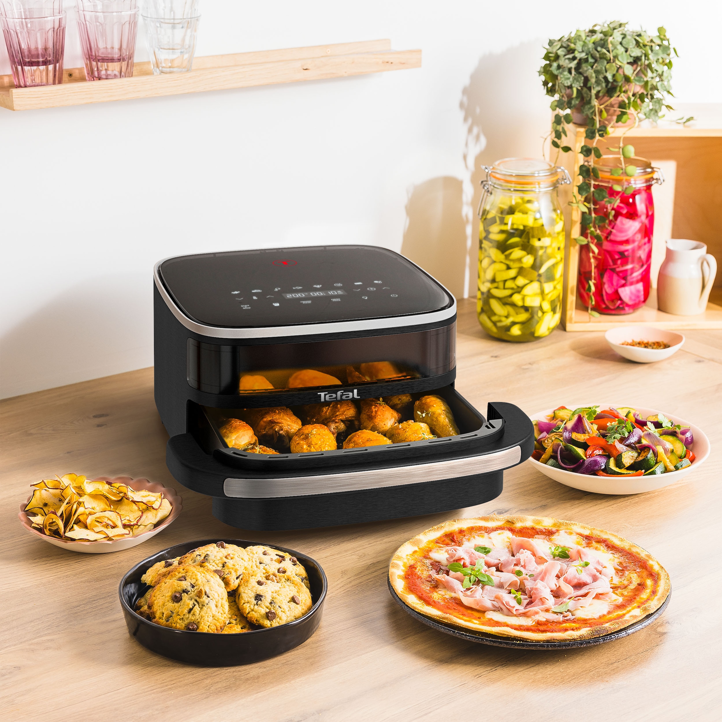 Tefal Heißluftfritteuse »FW4018 Easy Fry XL Surface mit Pizzabackfunktion«, 2200 W