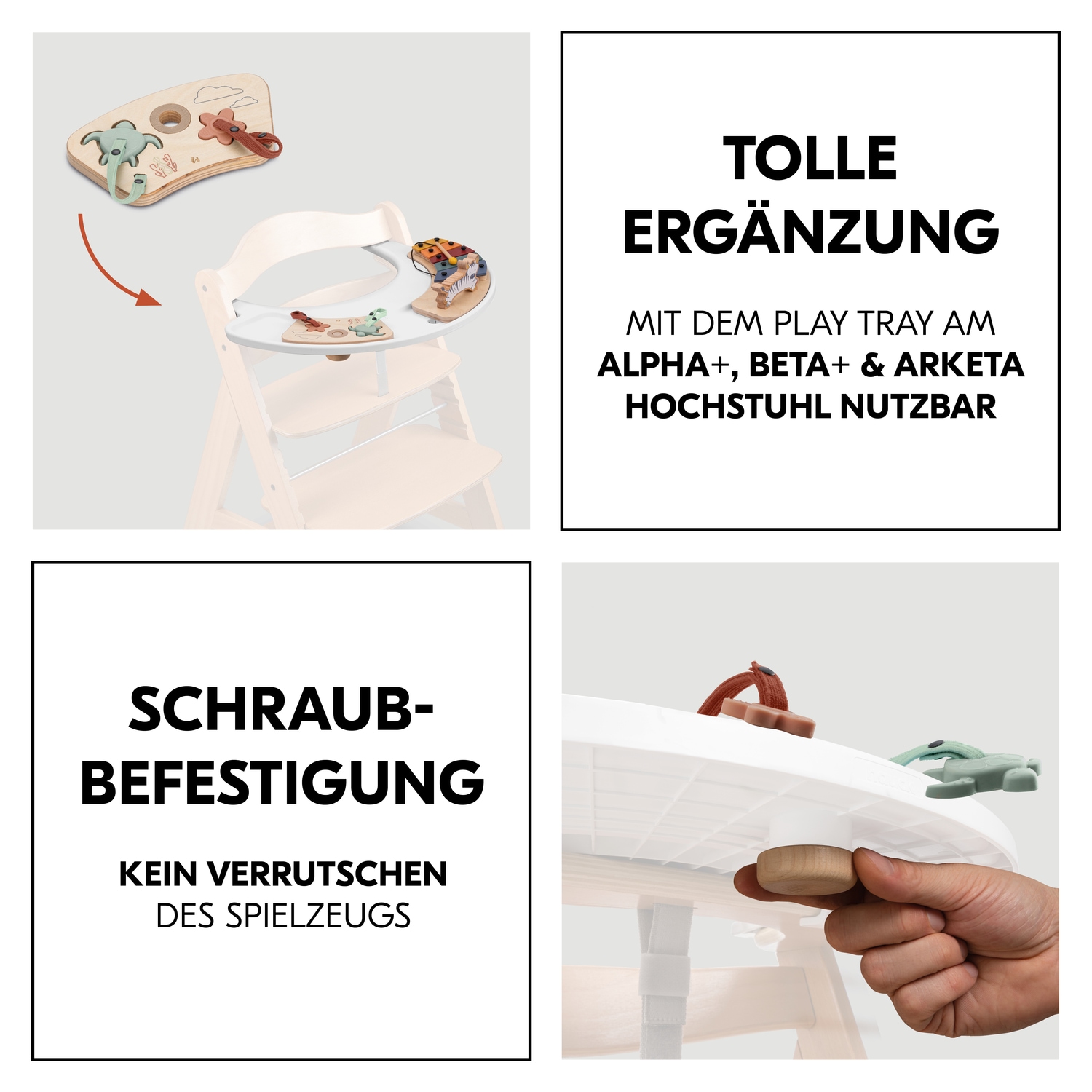 Hauck Puzzle »Play Puzzling S, Turtle & Flower«, aus Holz; für Hauck Play Tray; FSC® - schützt Wald - weltweit